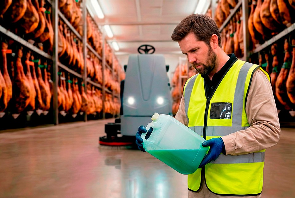 Cheerful woman at desk