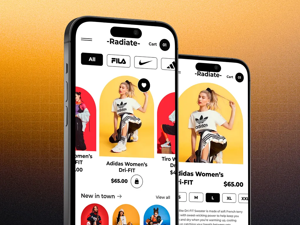 Shoe Mobile App design: iOS Android UX UI