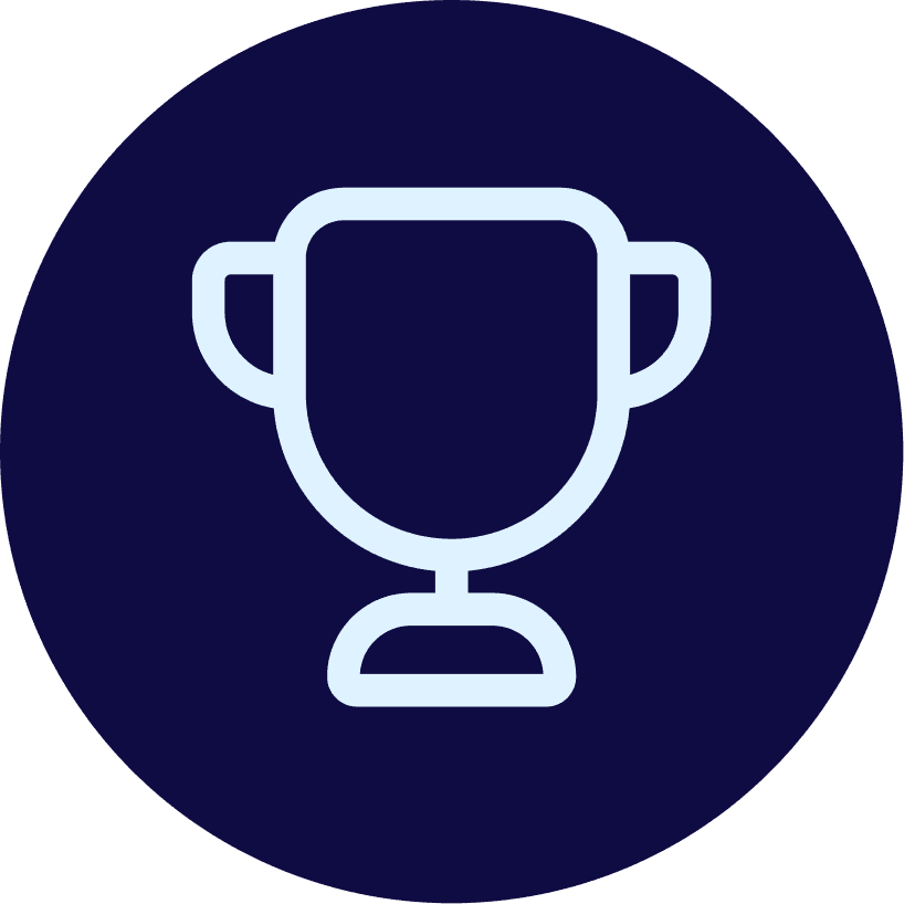 Icono de trofeo destacando la excelencia y calidad en la operación de parqueaderos.