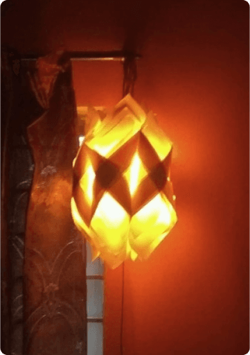 Image of a handmade lamp