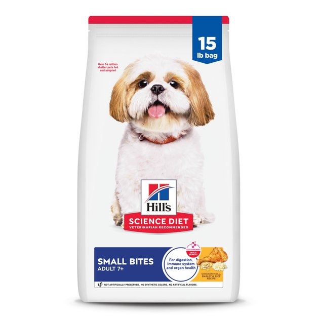 Hill's Science Diet Senior Adult 7+ Small Bites Chicken Meal, Barley & Rice Recipe Dry Dog Food