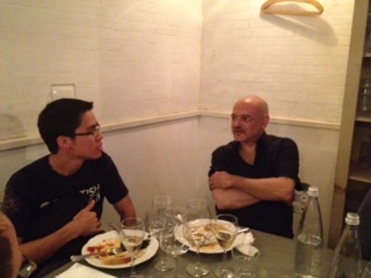students talking at the restaurant