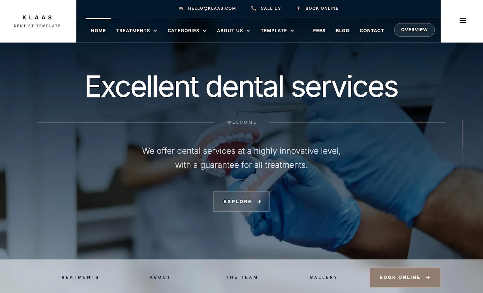 Klaas - Dental Website Template