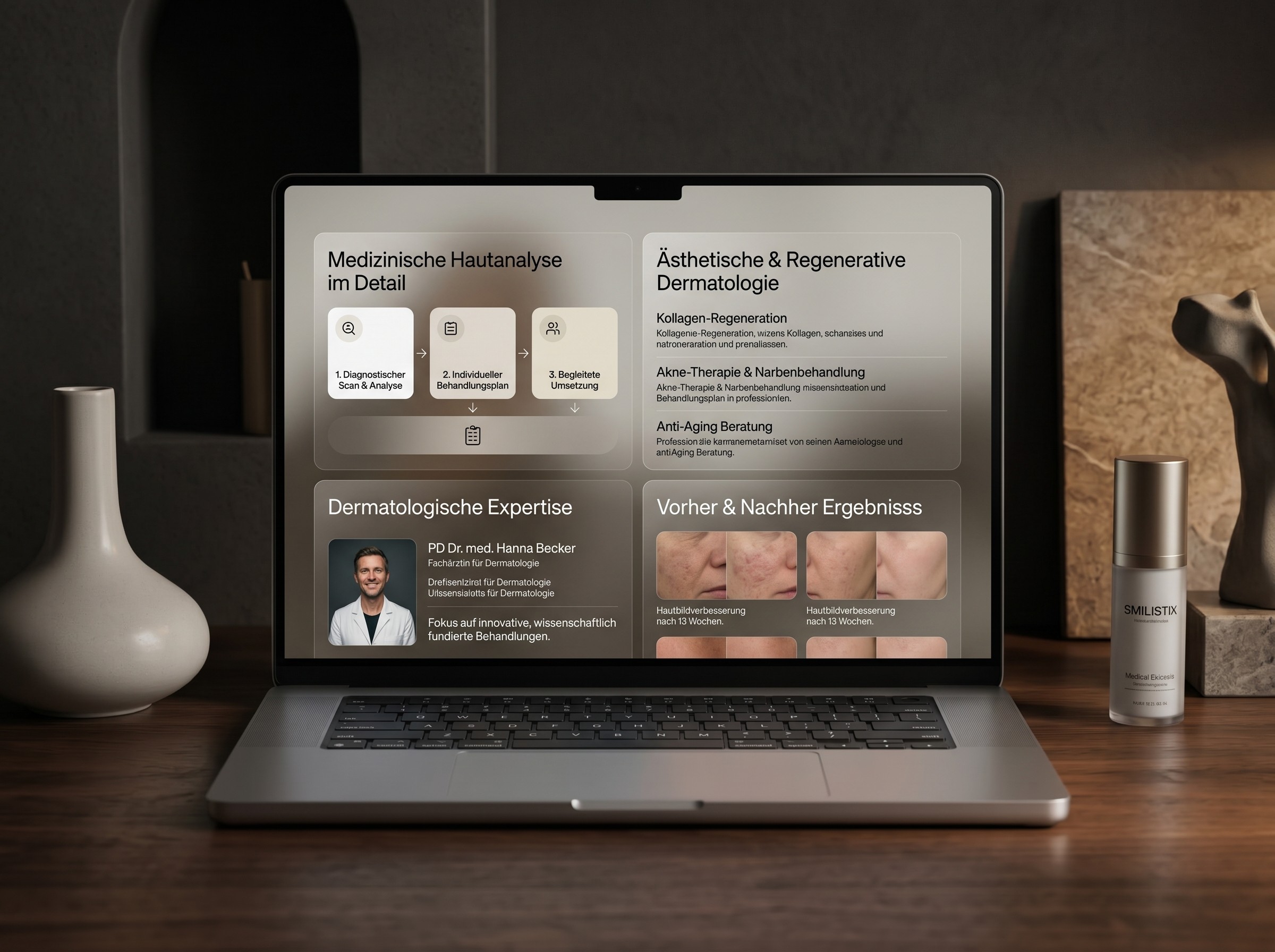 Premium digitale Experience für Dermatologie Praxis