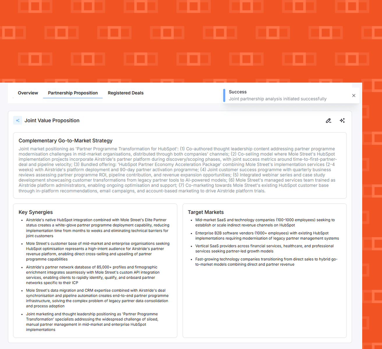 AI-generated joint value propositon
