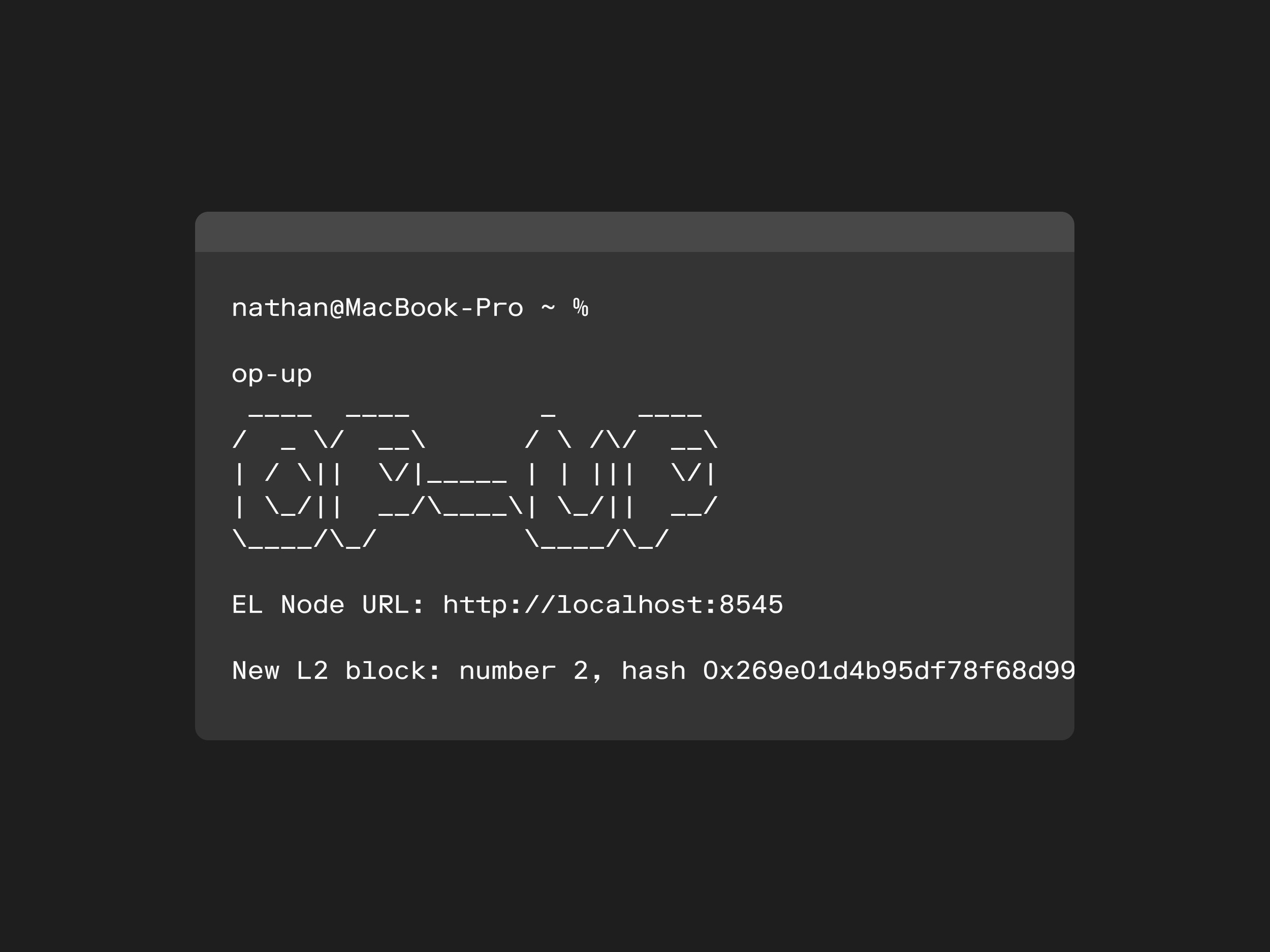 Optimism Local Testnet