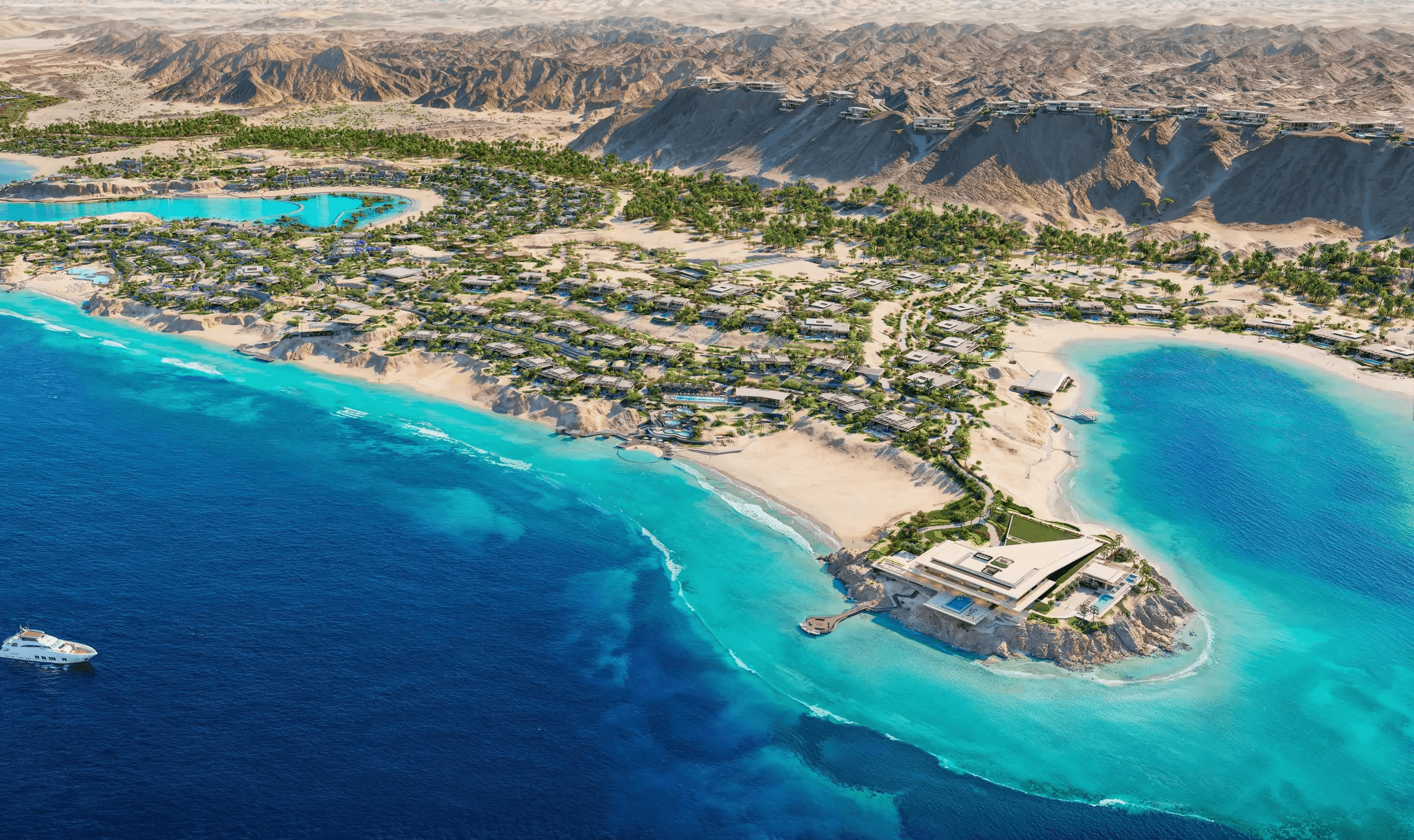 View of AMAALA coastline