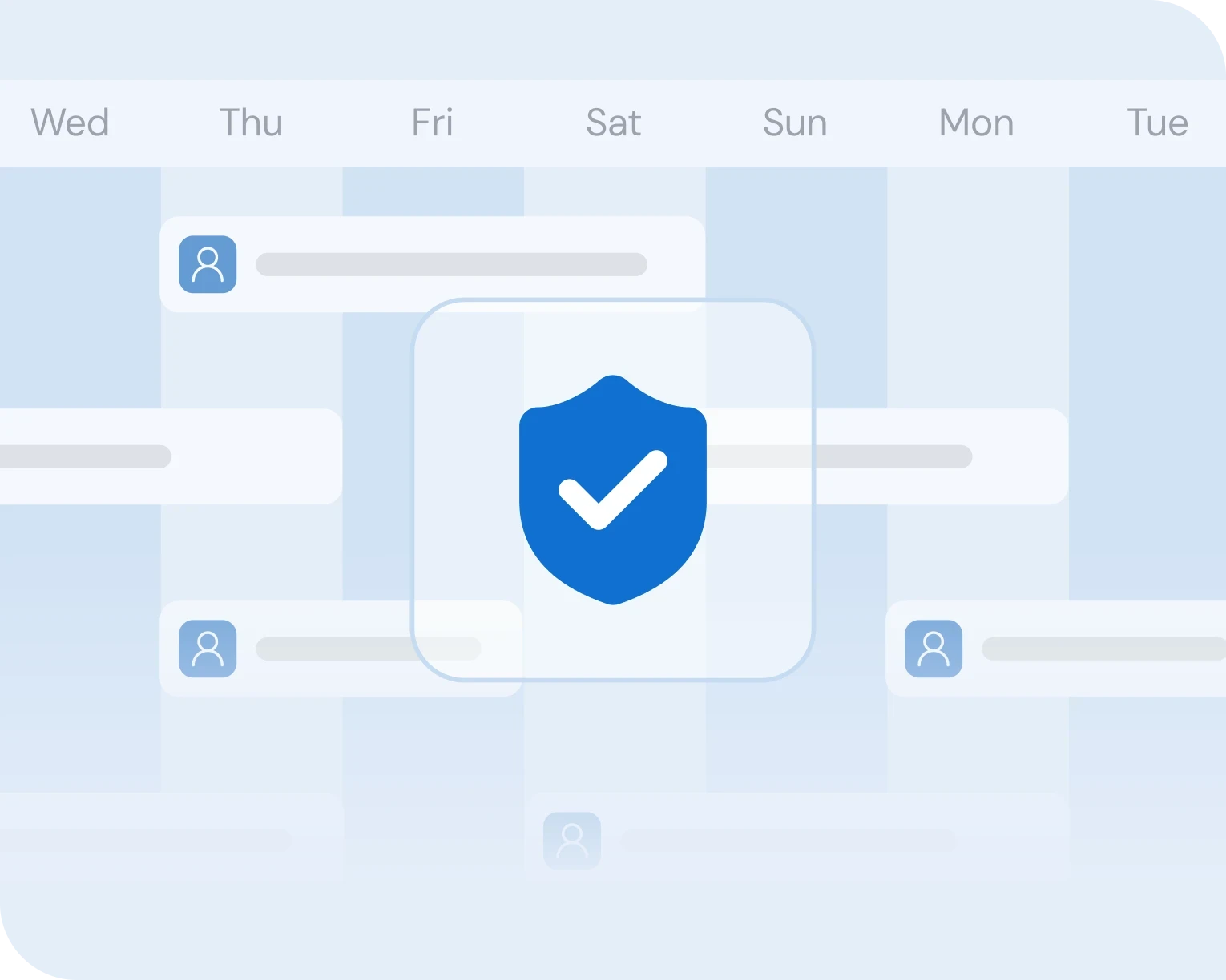 Interface de gestion d'équipage sécurisée affichant un calendrier hebdomadaire optimisé pour le bien-être et la réduction des erreurs opérationnelles.