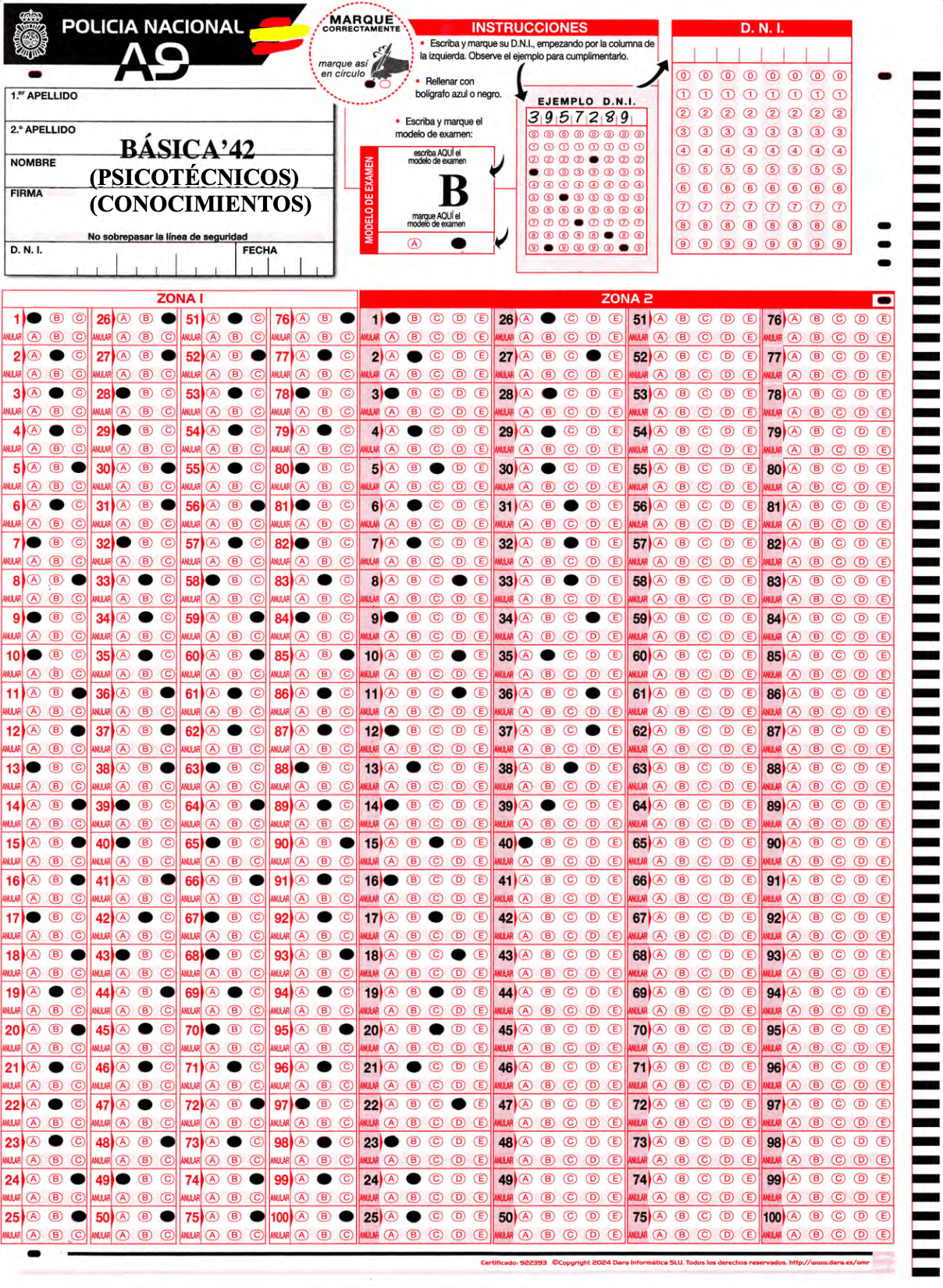 Examen Policía Nacional Escala Básica 2025 Plantilla B.png