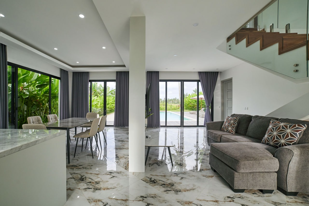 3-bedroom villa with jungle and rice field views in Ubud