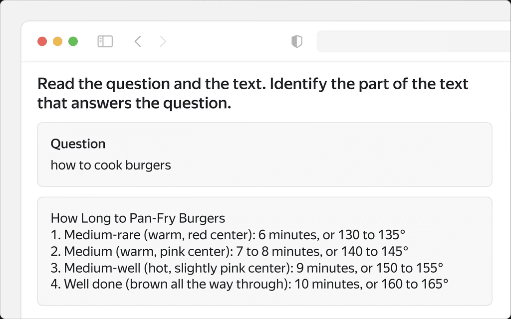 Question answering as a form of text annotation (Source Toloka).