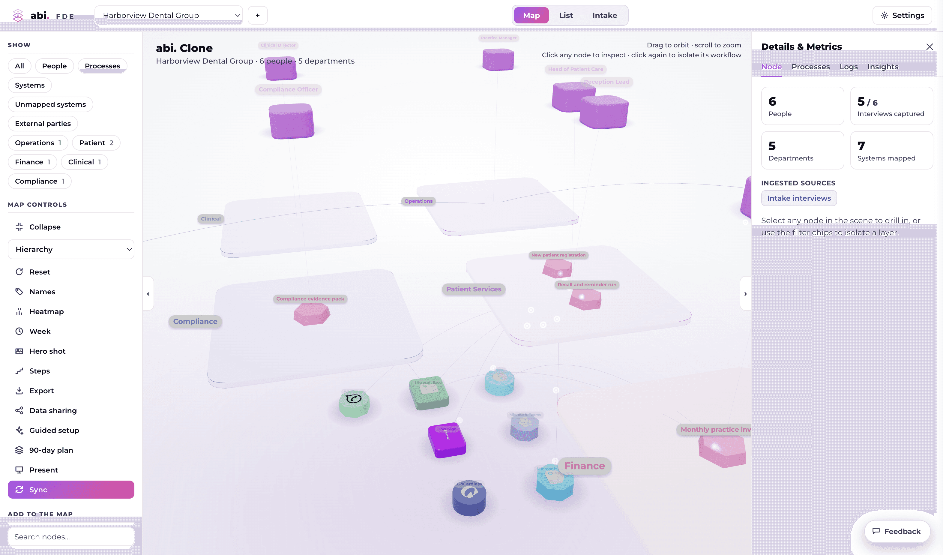 Business dashboard showing revenue, deals, customer list, growth chart, and new activity. 