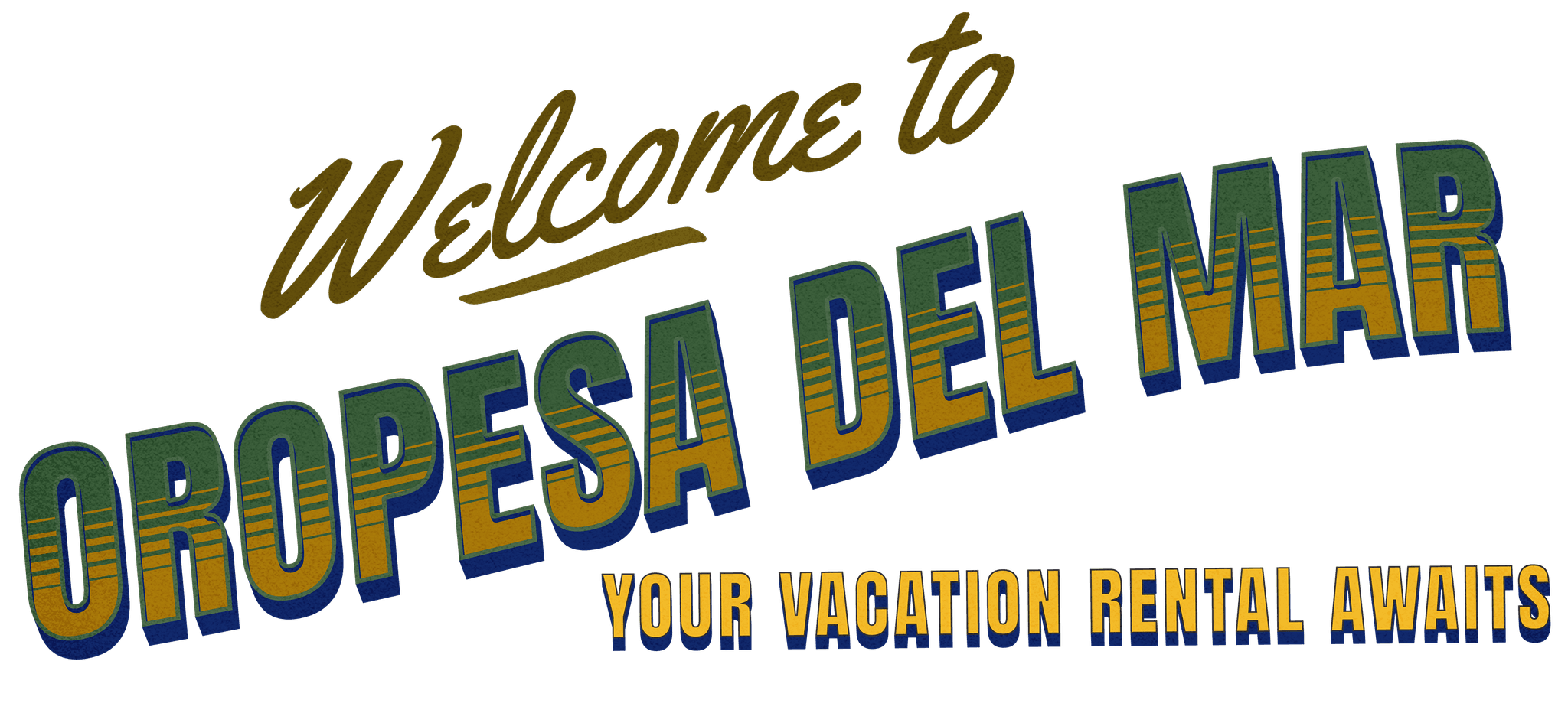 Vintage Text saying Welcome to Oropesa del Mar