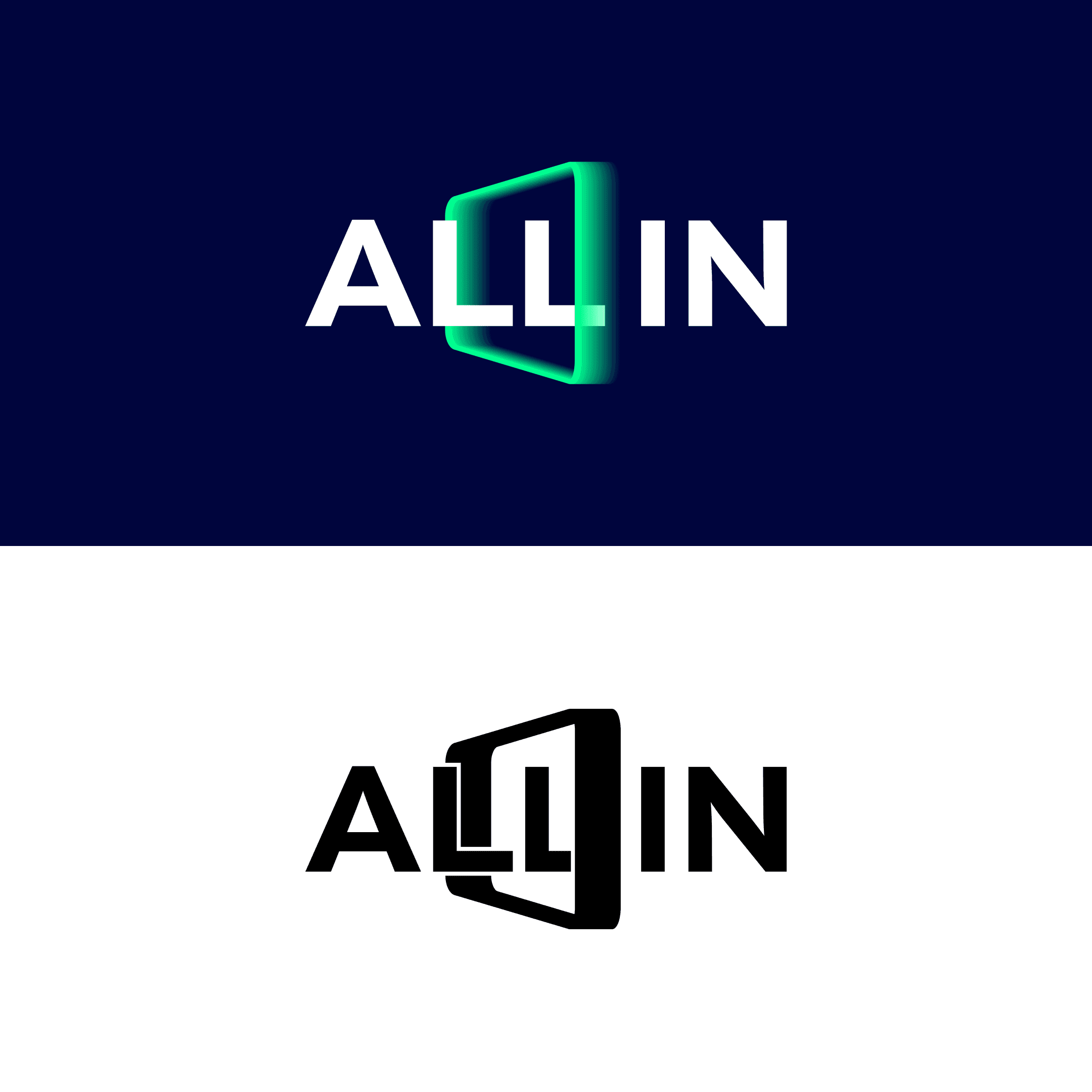 ALL IN logo variants