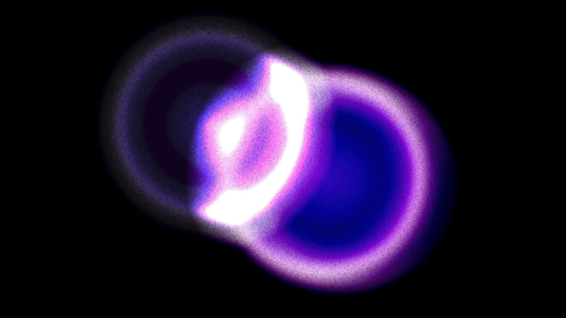 Bewegte Formen, die sich in der Mitte berühren, als bildliche Metapher für Co-Kreation, Austausch, Partizipation