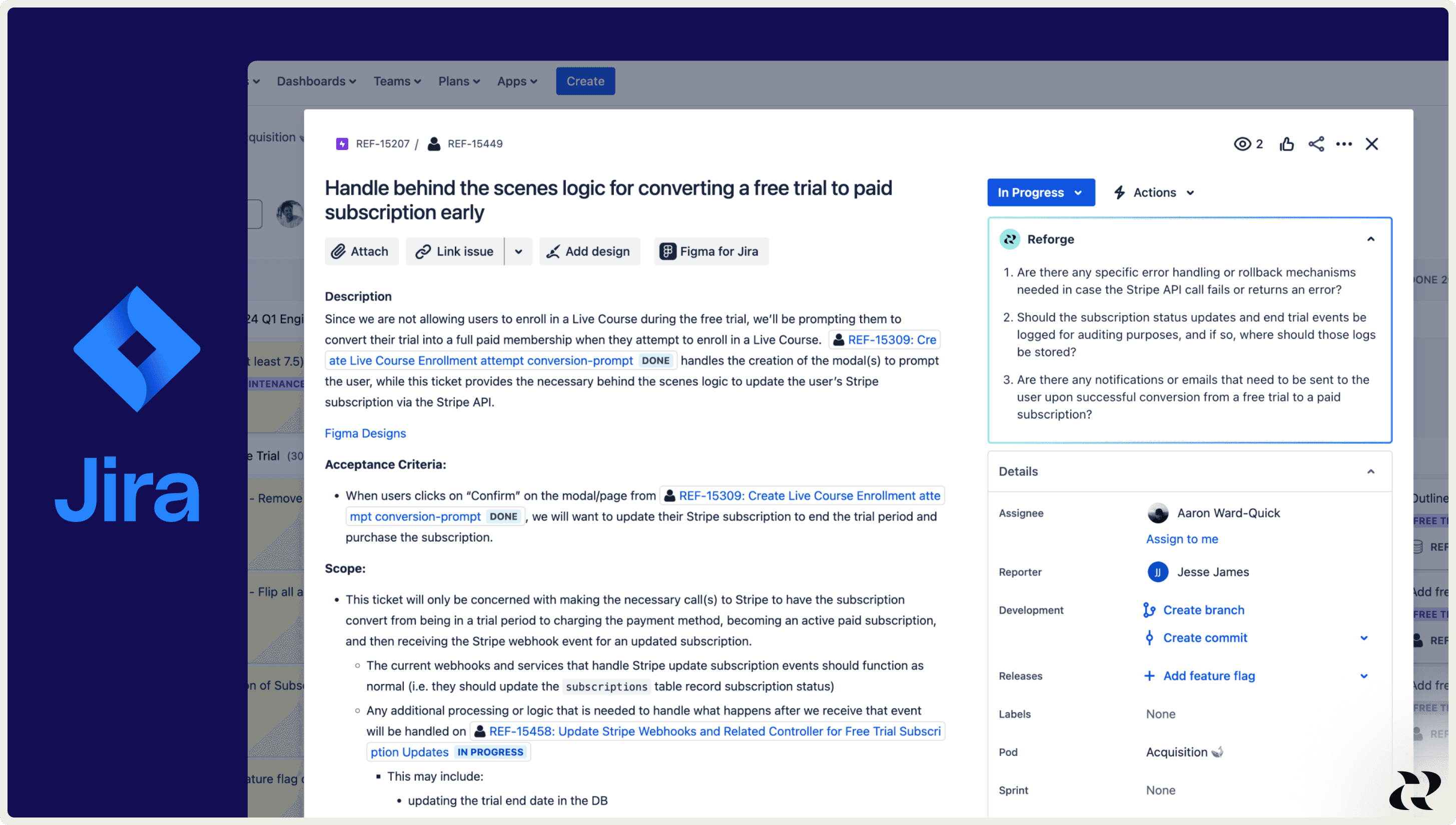 Reforge in JIRA