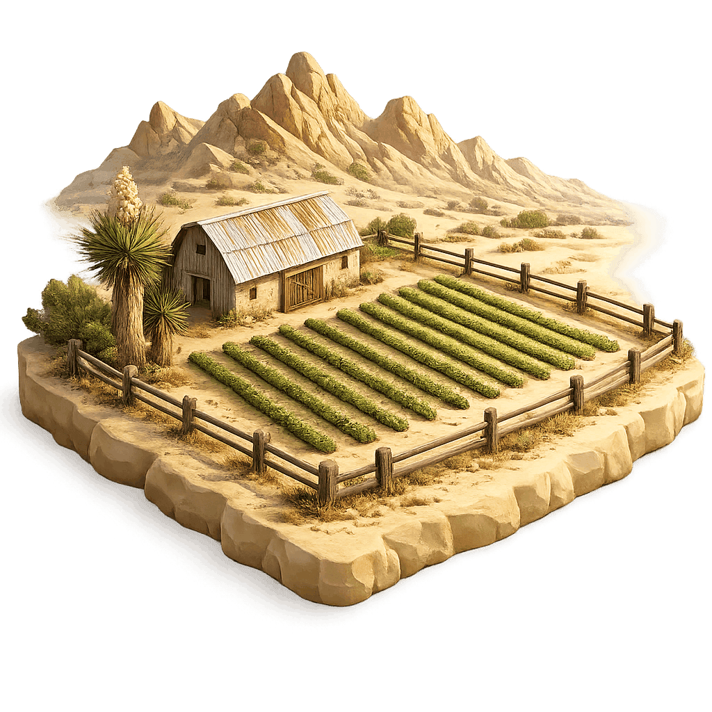 Artistic illustration of the Willcox wine region.