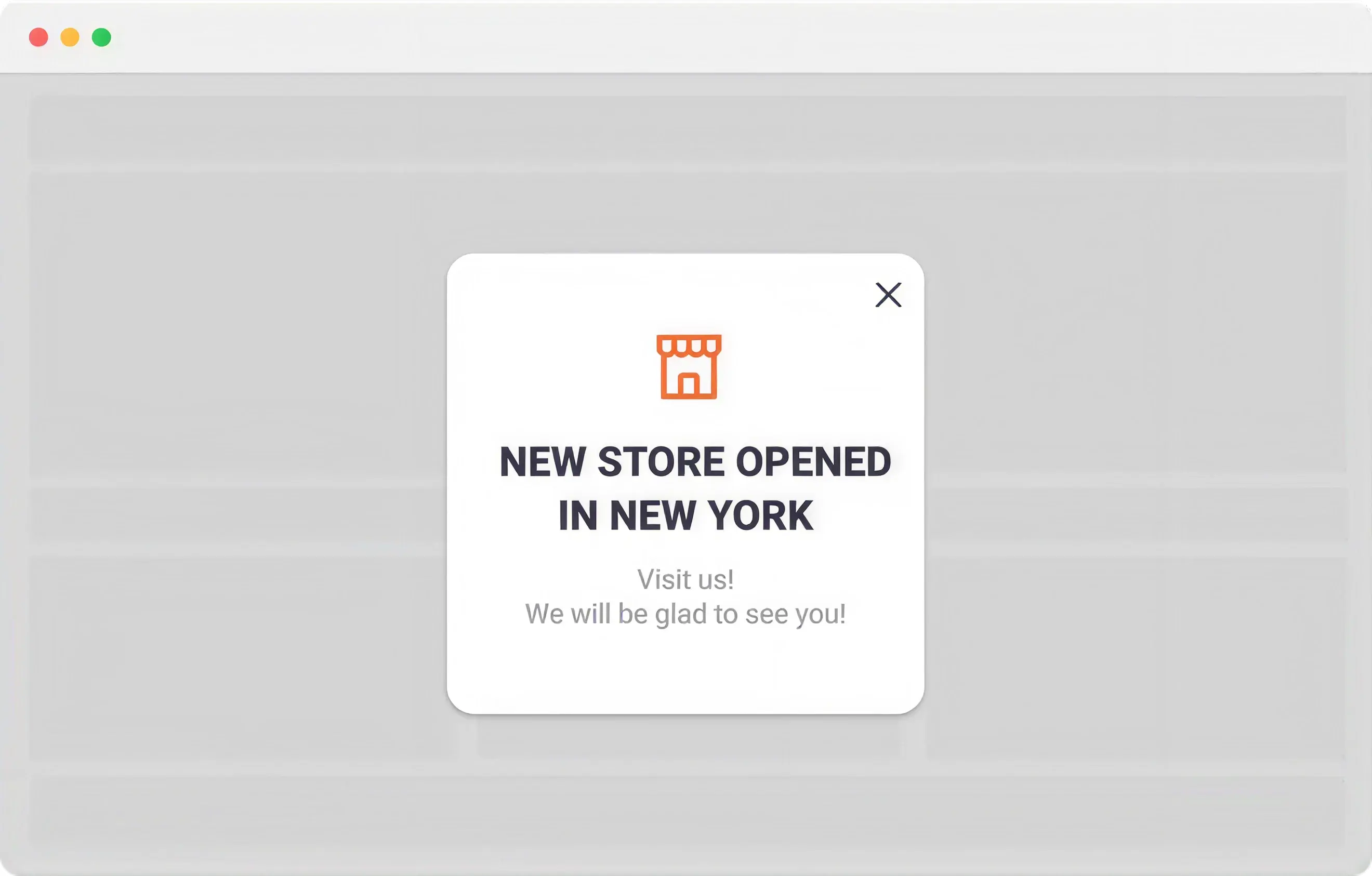 Geolocation popup trigger example where a popup appears only for website visitors from New York.