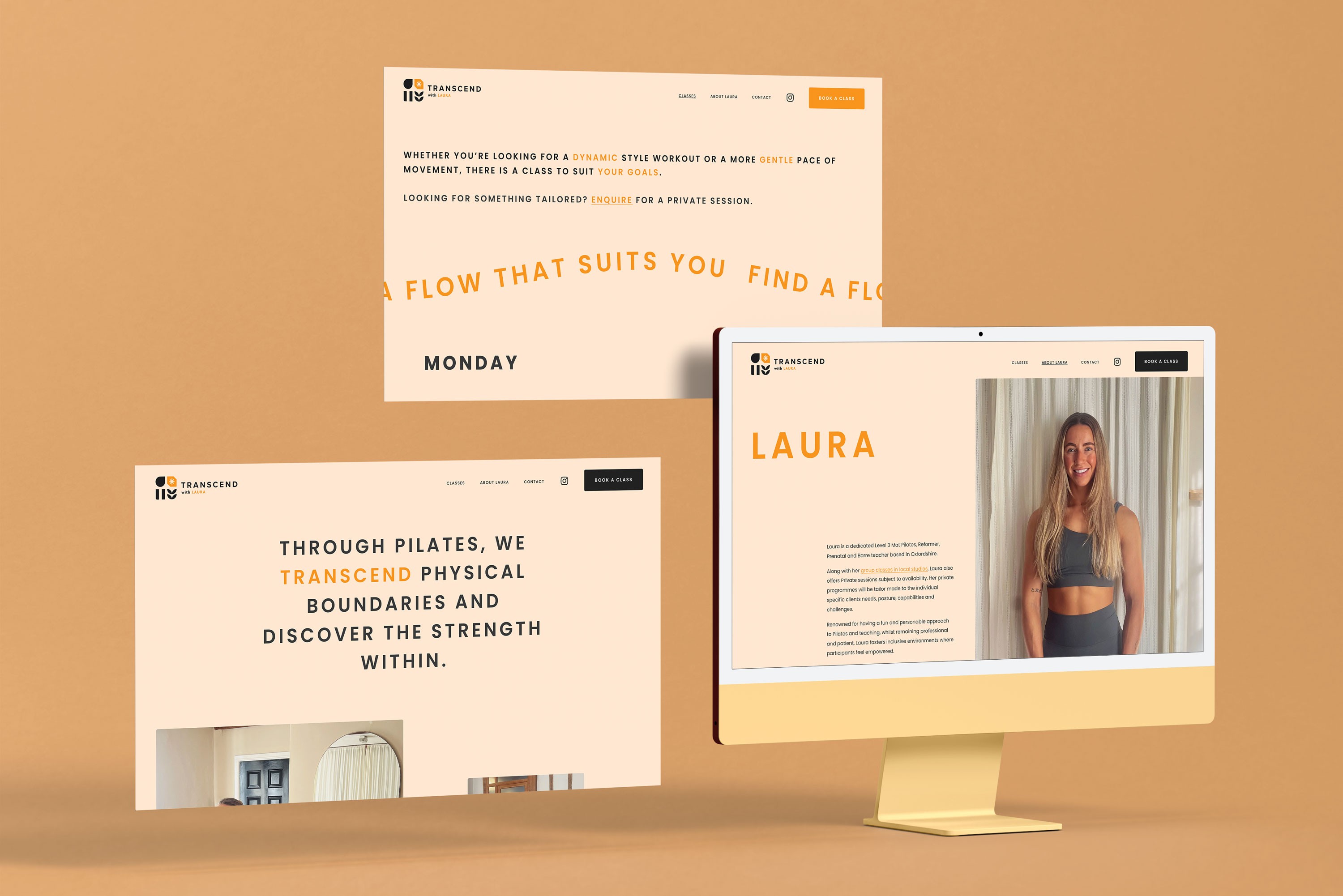 Mock-p of Transcend Website