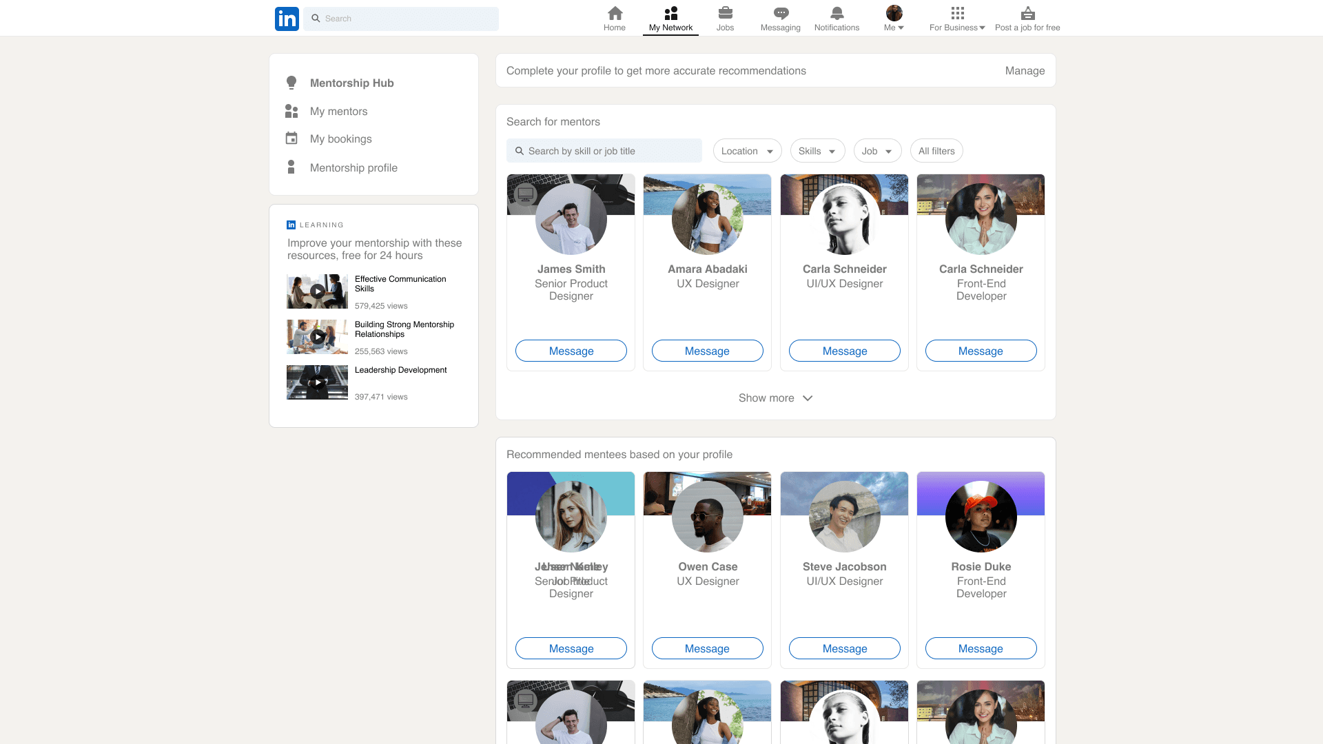 Mentor Recommendation