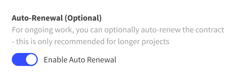 Auto-renew your freelance contracts