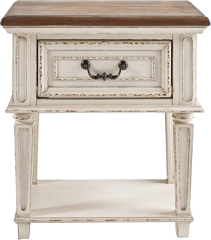 Elegant realyn nightstand with ample storage space and a timeless design.