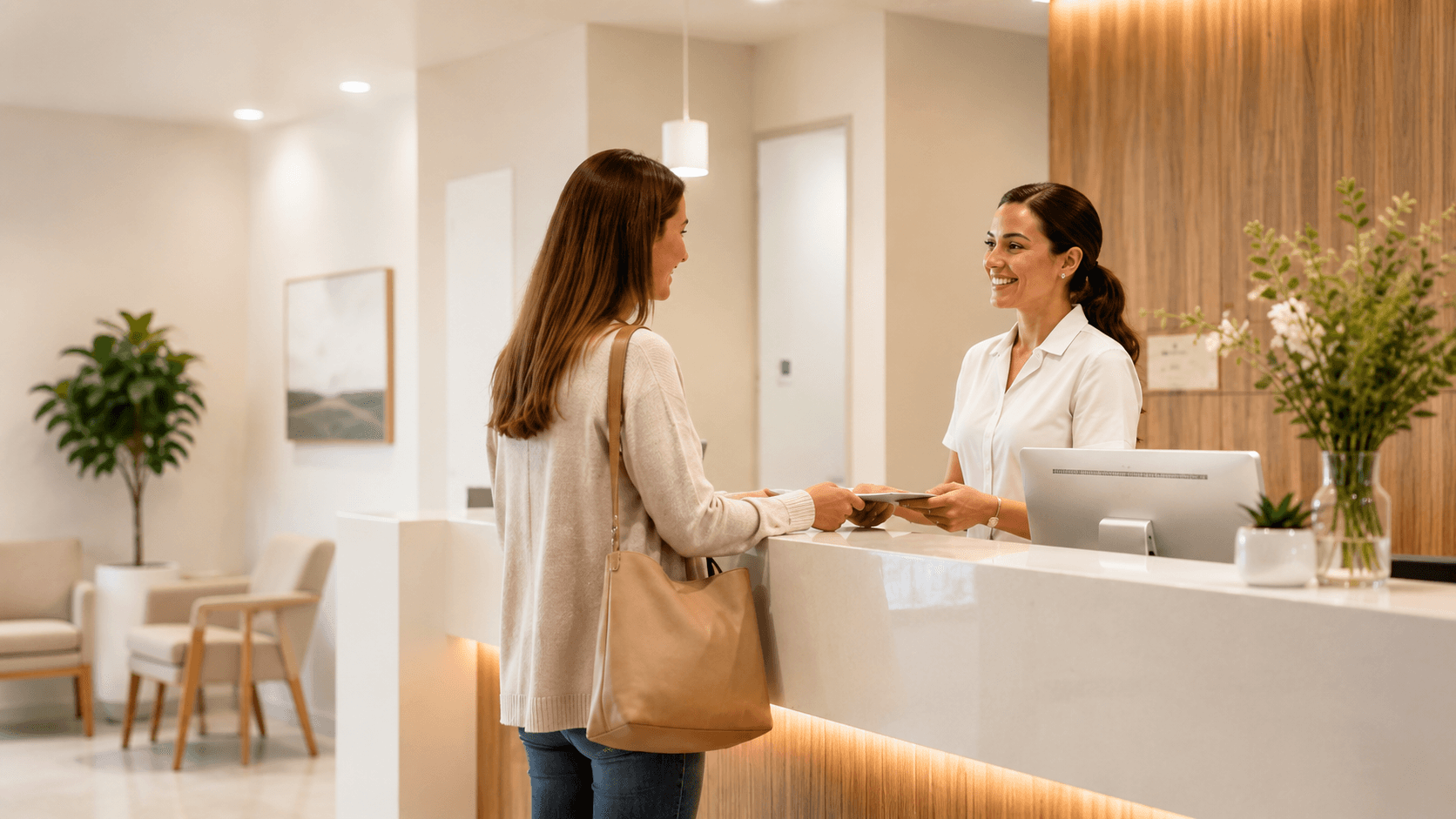 recepção da clínica médica