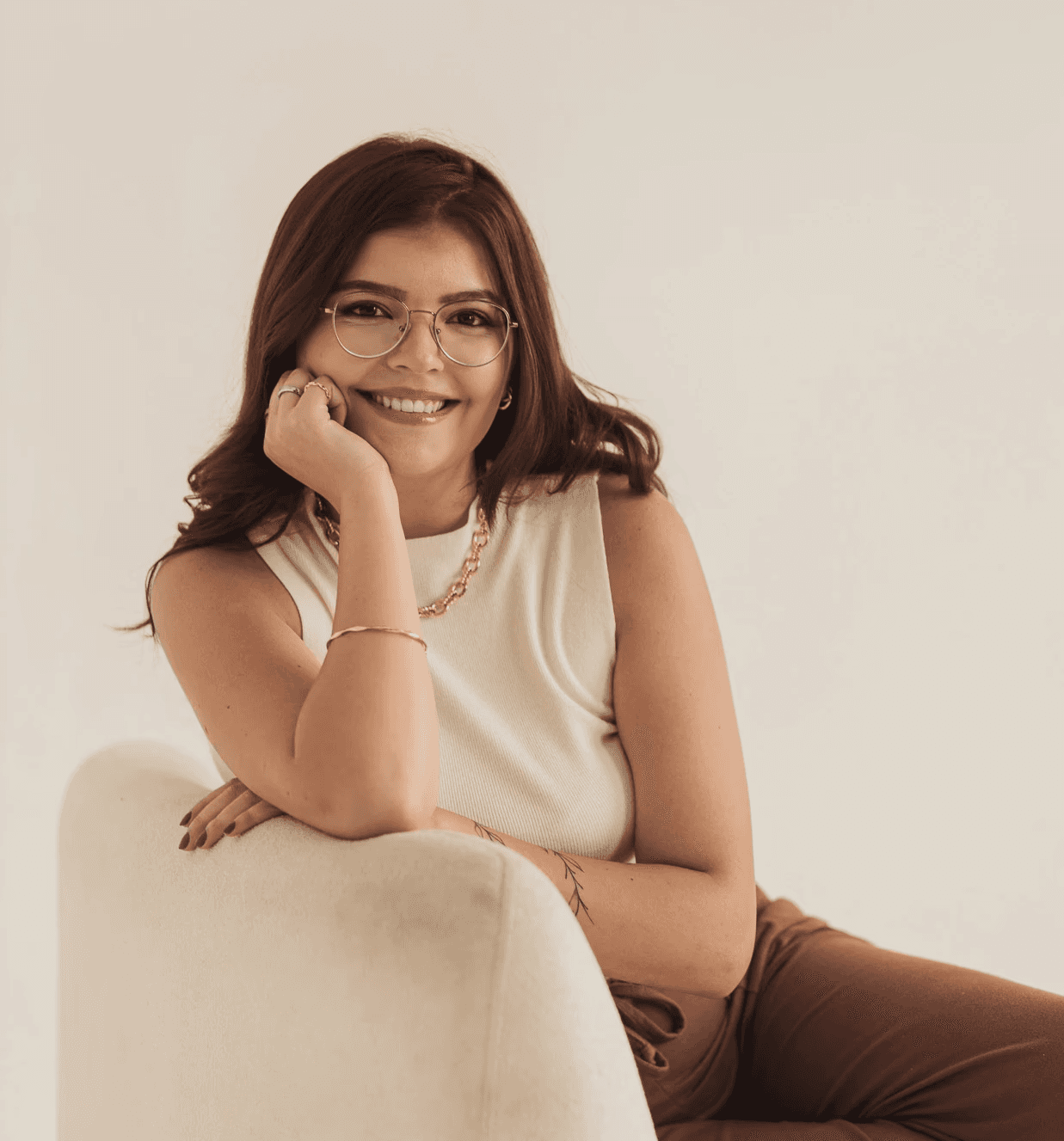 young fit girl showing up her wellness body