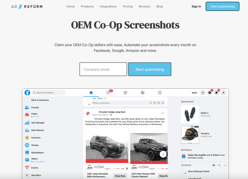 Tips for agencies to manage efficient co-op advertising programs. Ad Reform automates screenshots from your co-op ad campaigns