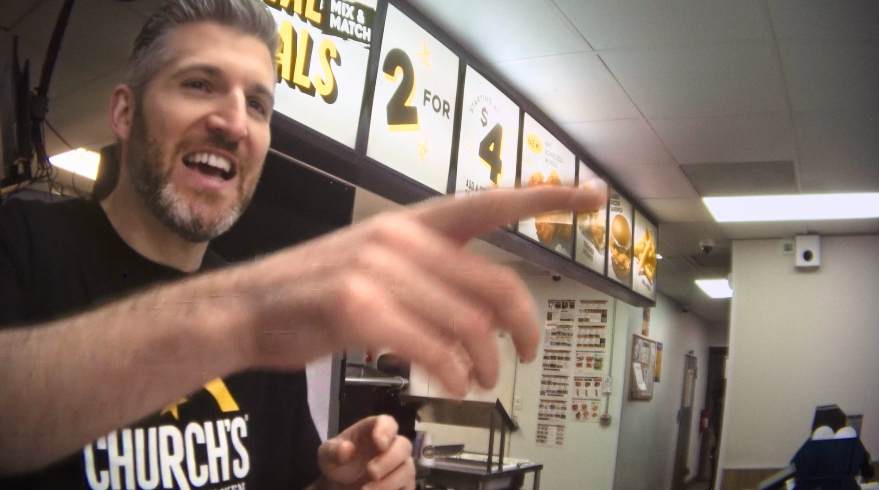 Harry Mack freestyling inside a Church's Chicken