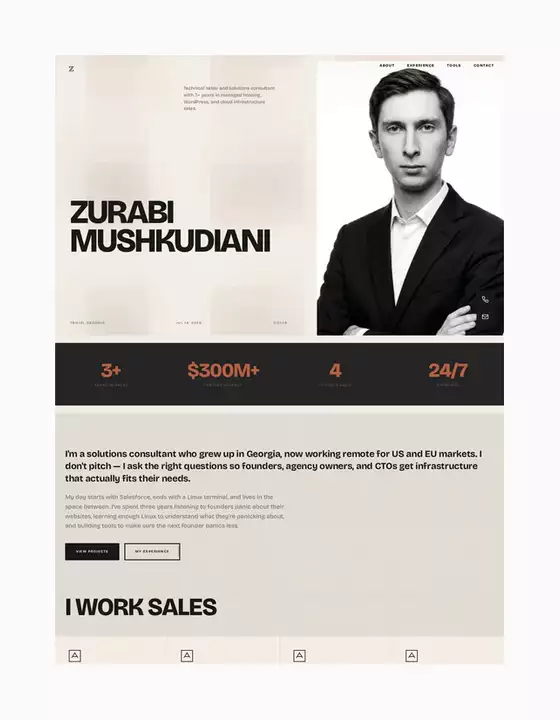 Personal CV Site preview