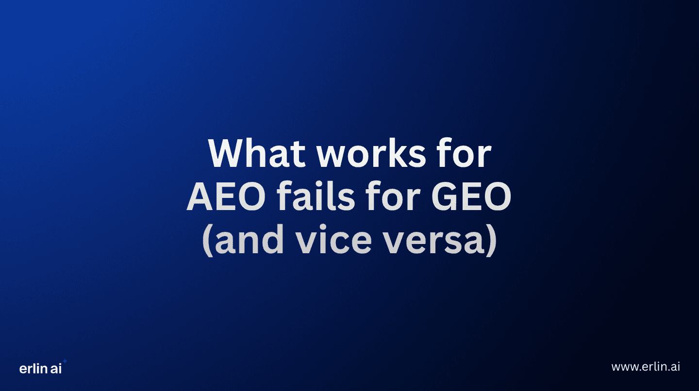 GEO vs AEO