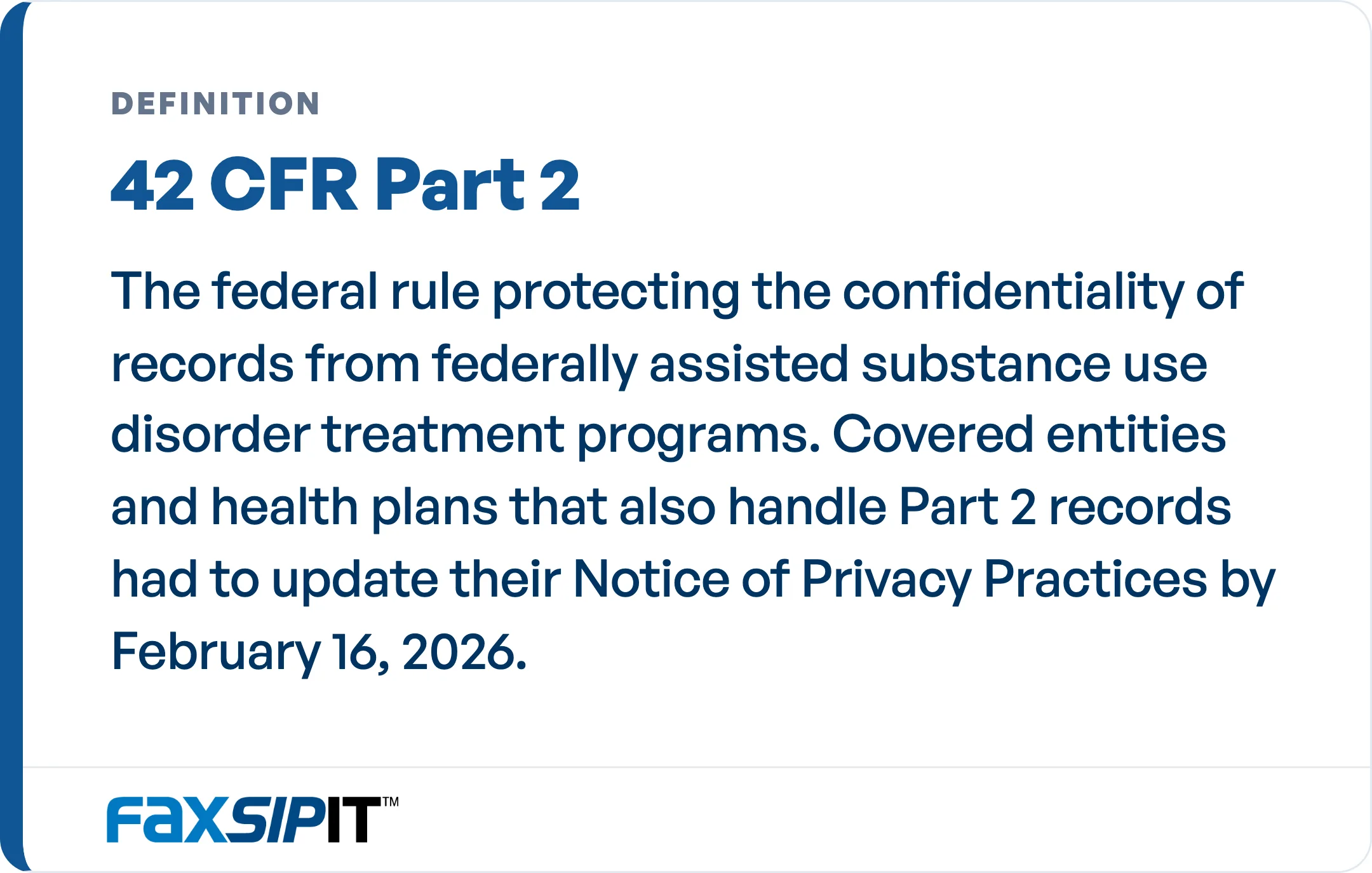 The one HIPAA-related change that became mandatory in 2026. The compliance deadline has passed.