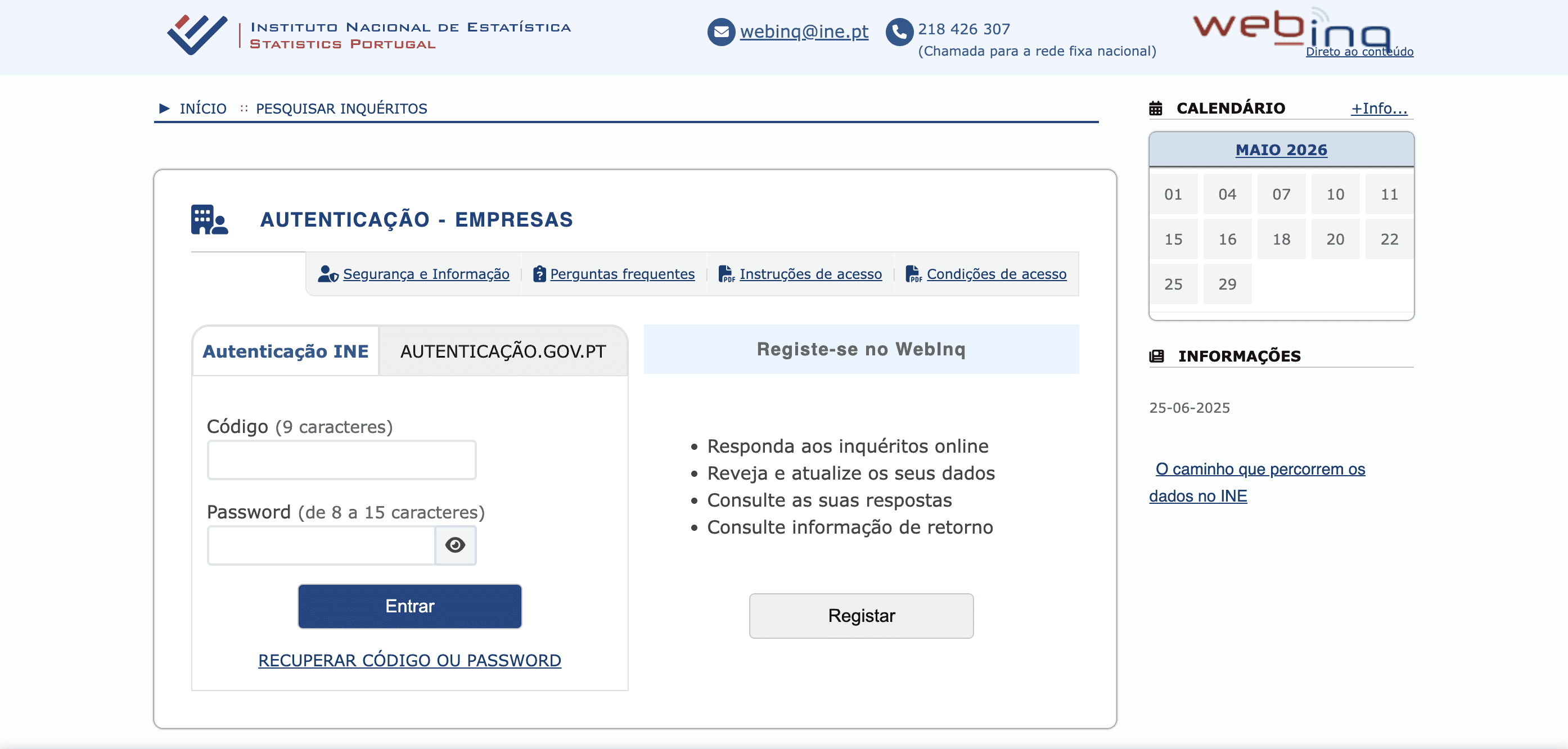 Webinq portal