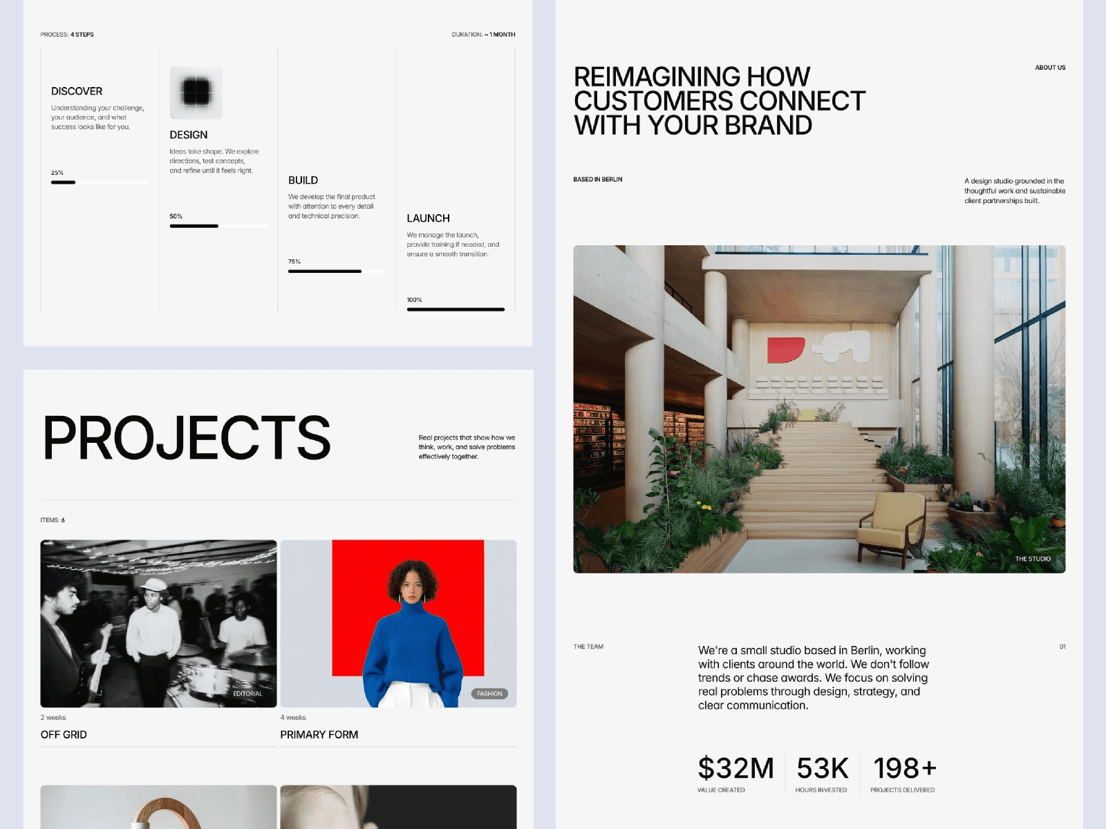 A professional and clean Framer template for agencies, portfolios, and modern brands thumbnail 2