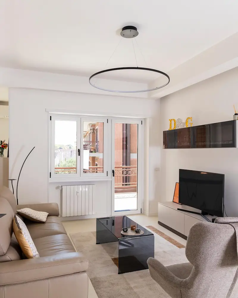 sala moderna stile minimal