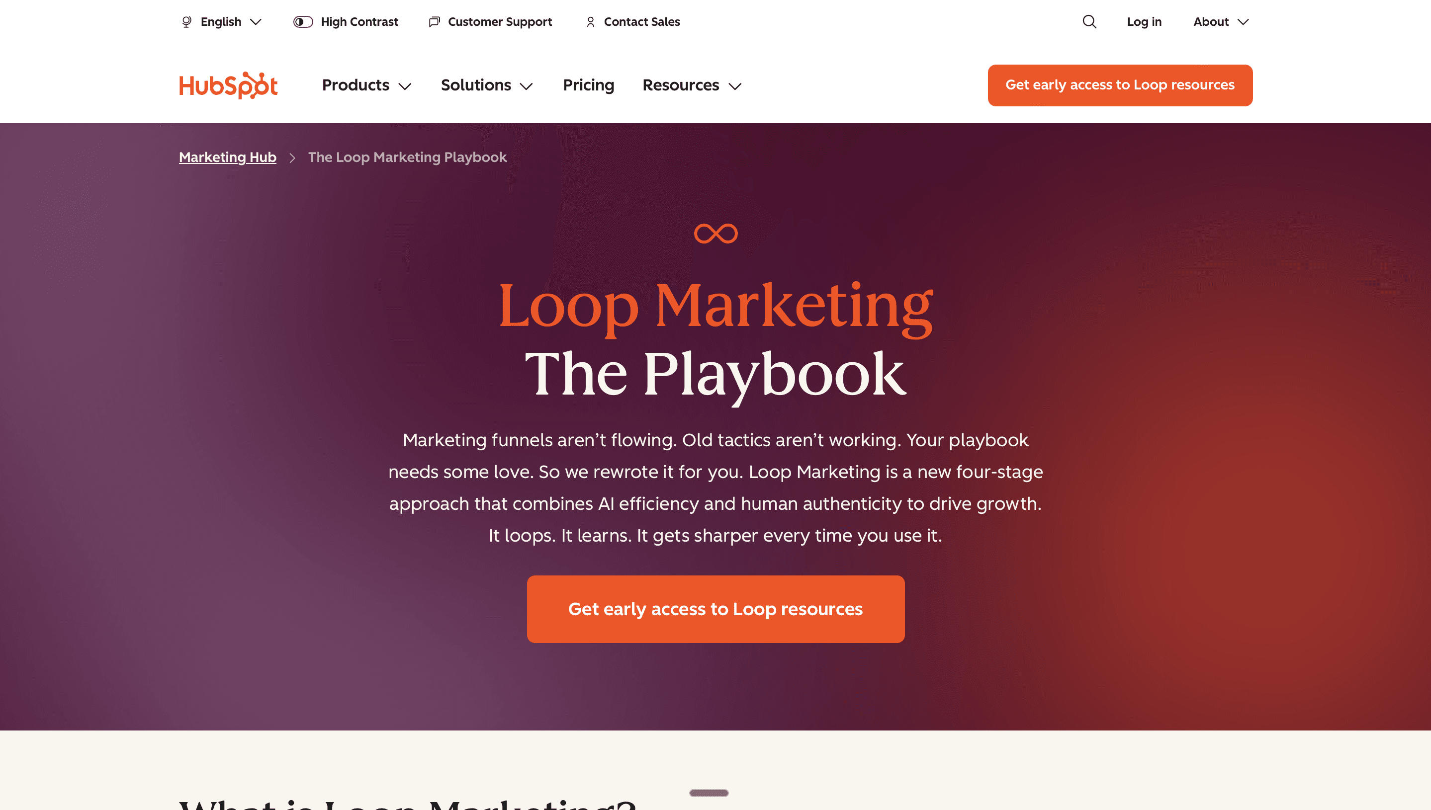 Hubspot landing page