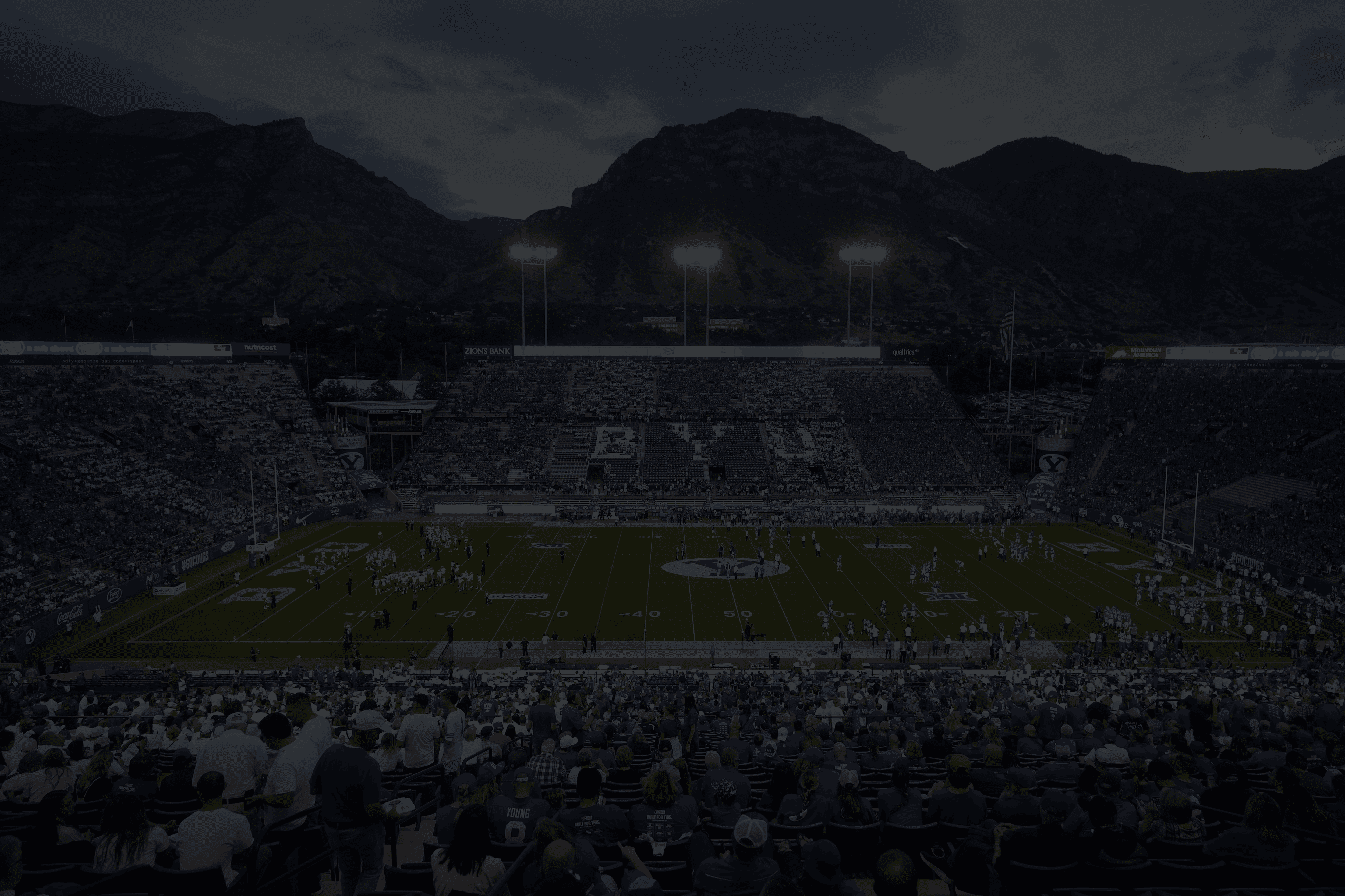 BYU football stadium right after a game
