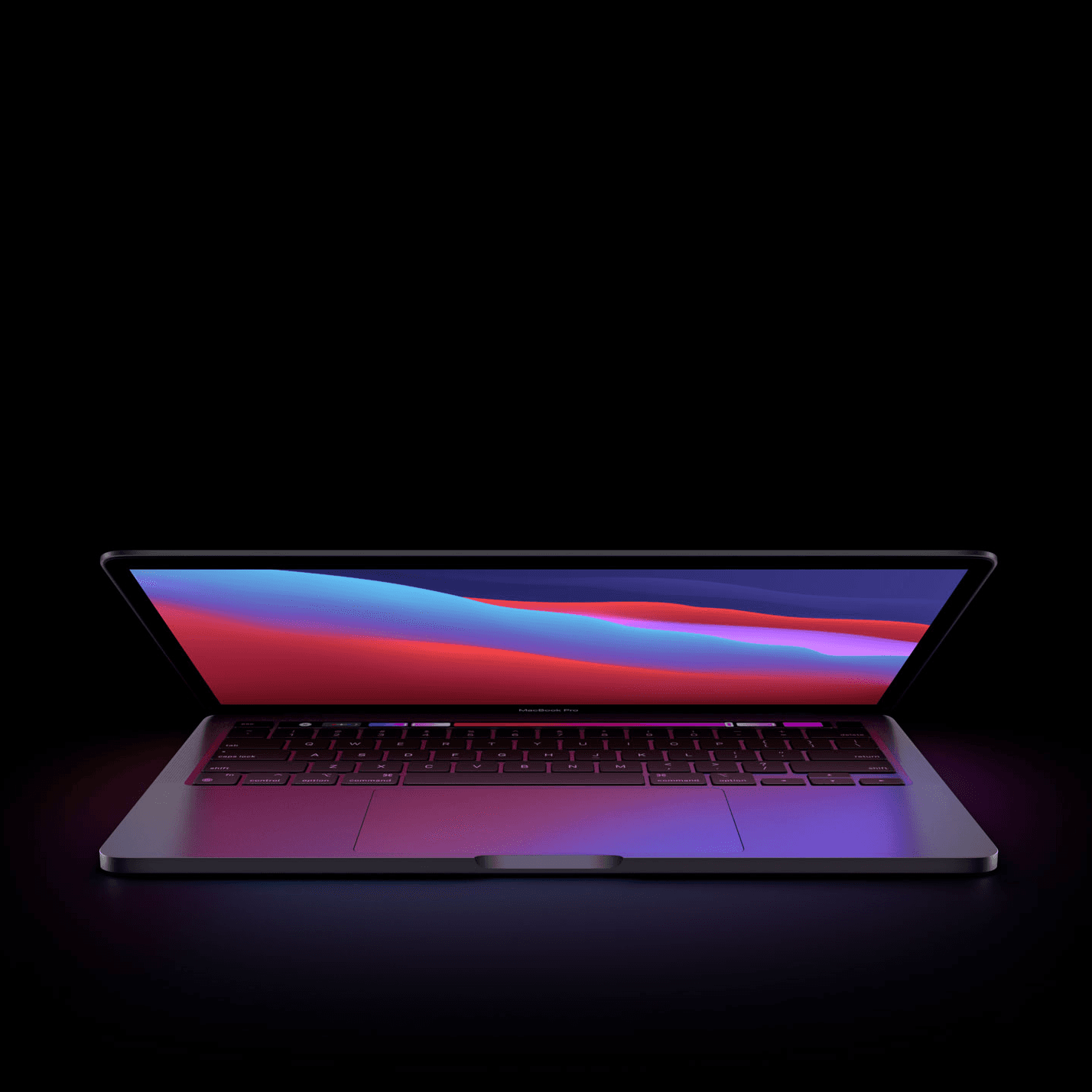 Hero Macbook on dark background