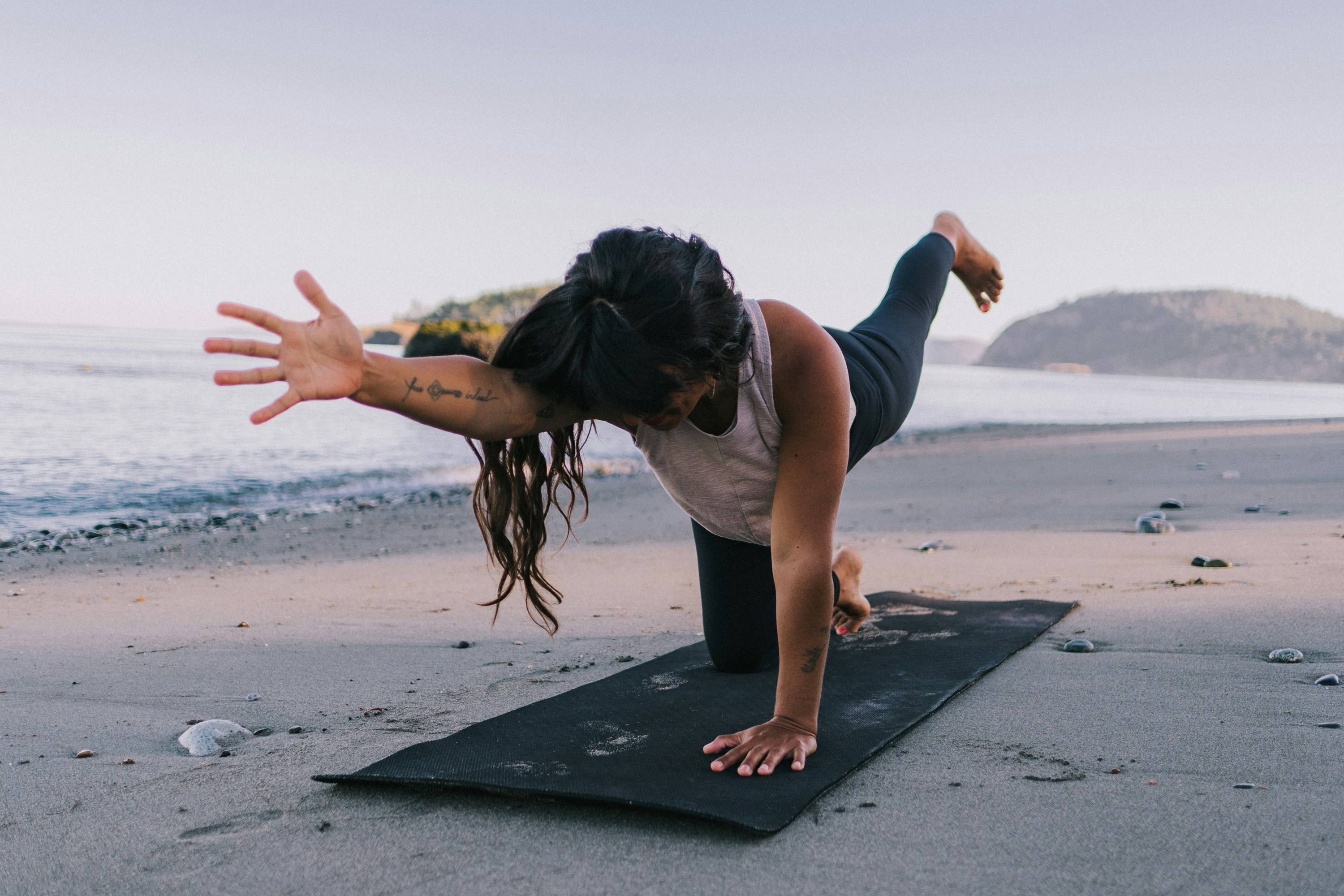 woman doing yoga