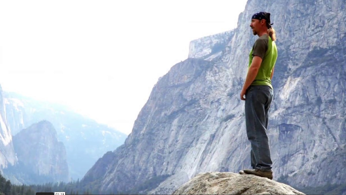 Shawn on mountain top