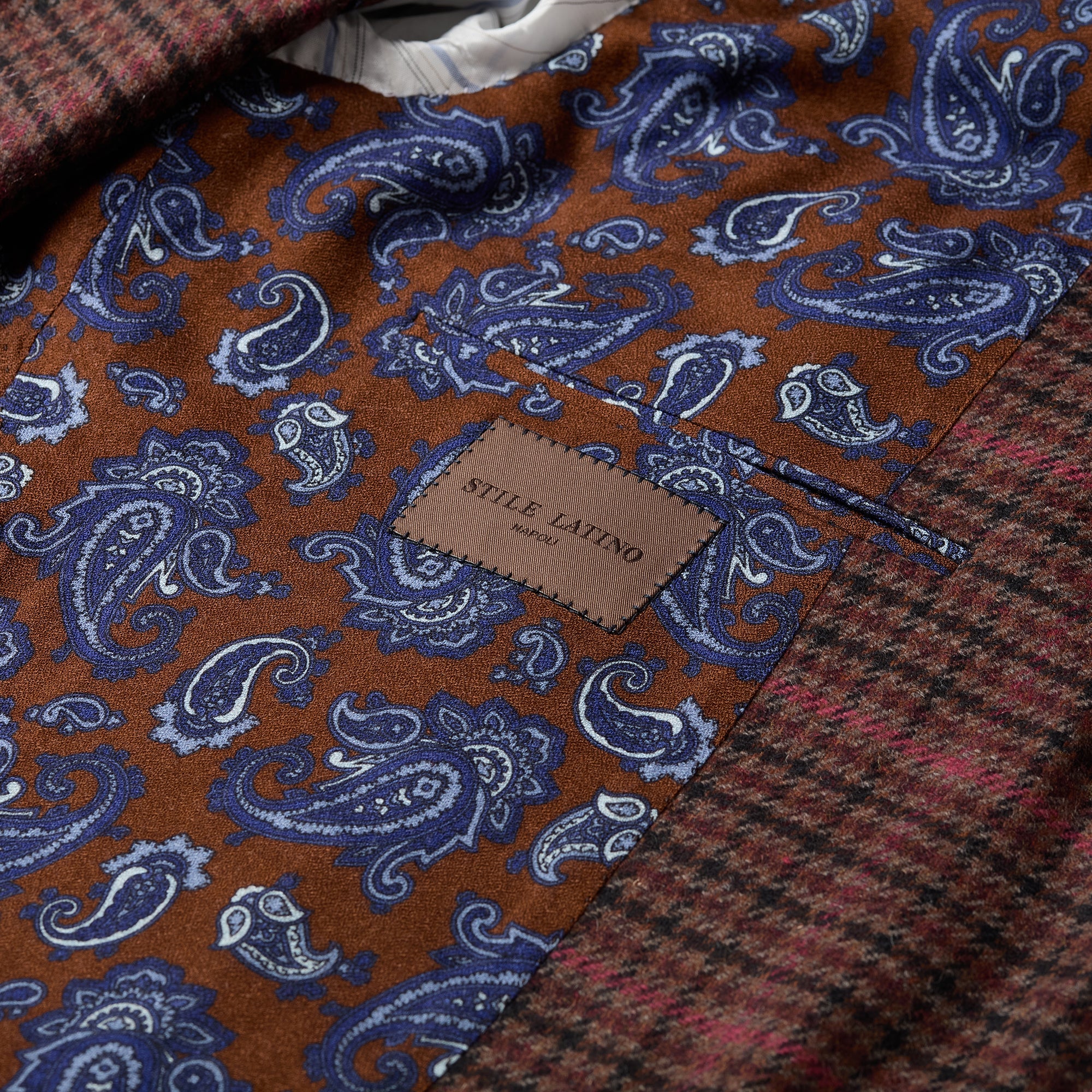 Brown Houndstooth Blazer - Mandelli UK