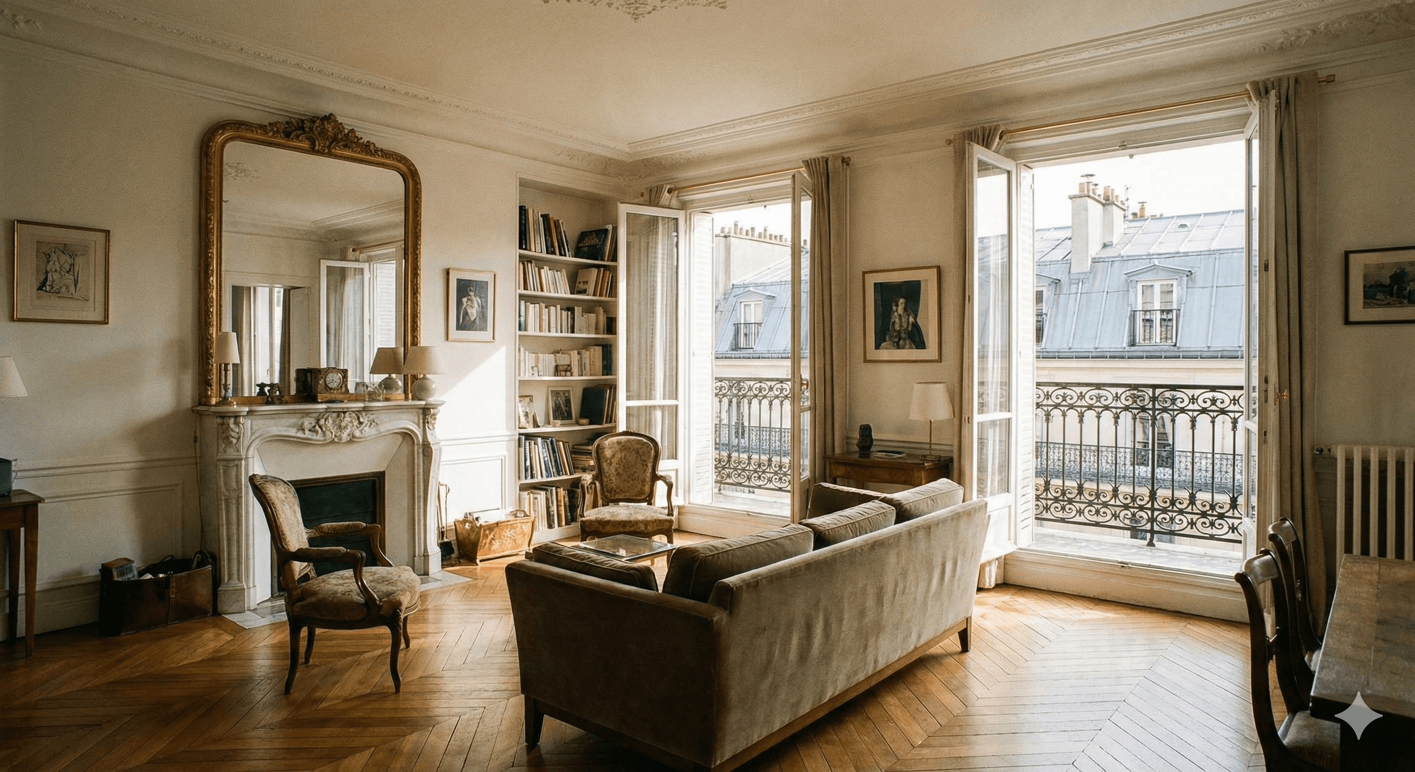 modern house in snowy landscape