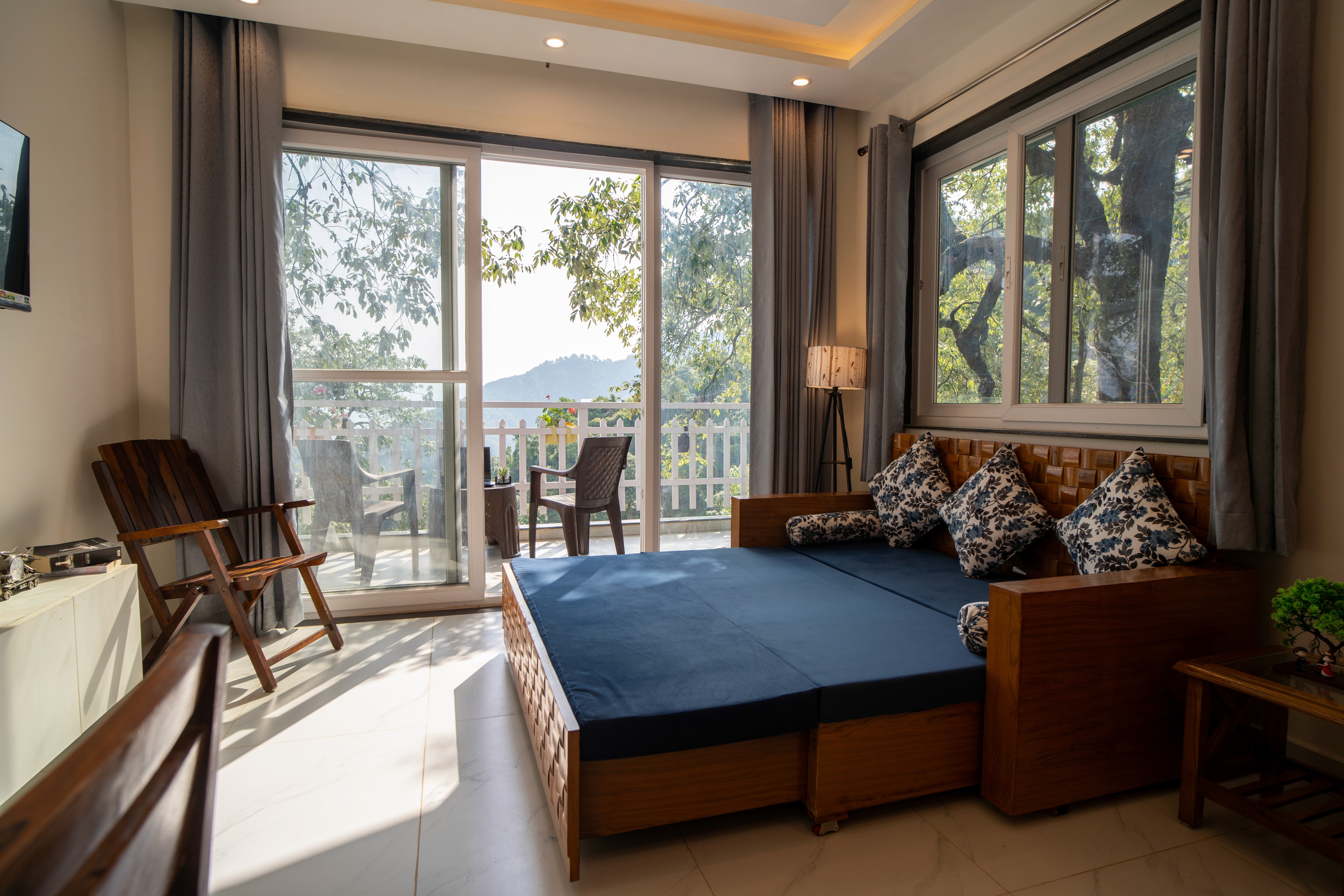 Cottage view with Himalayan scenery