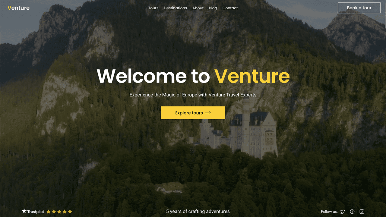 Venture Framer template