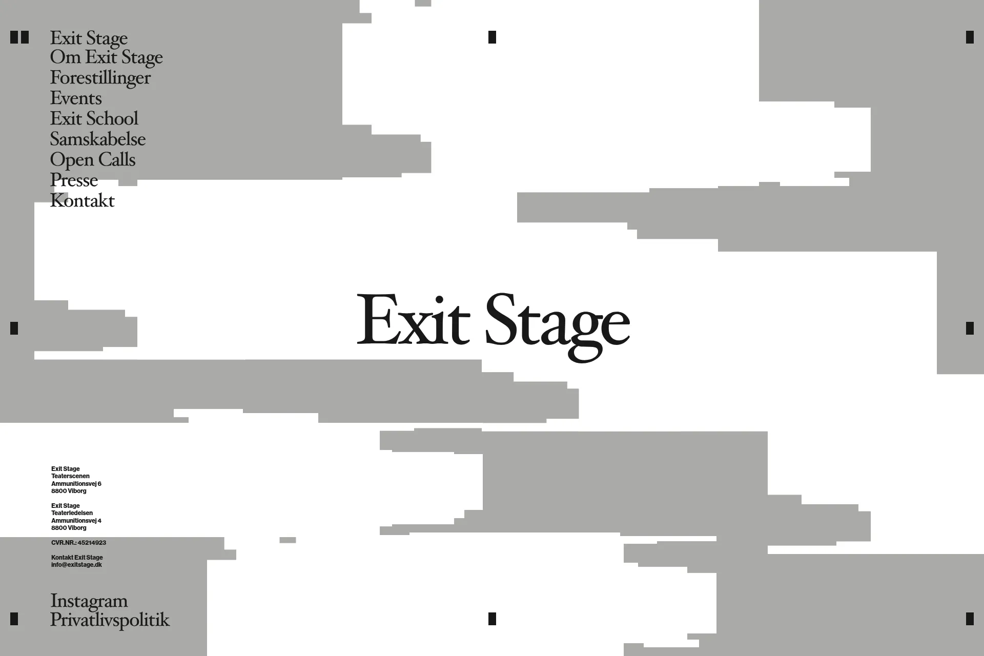 Screenshot of Exit Stage website