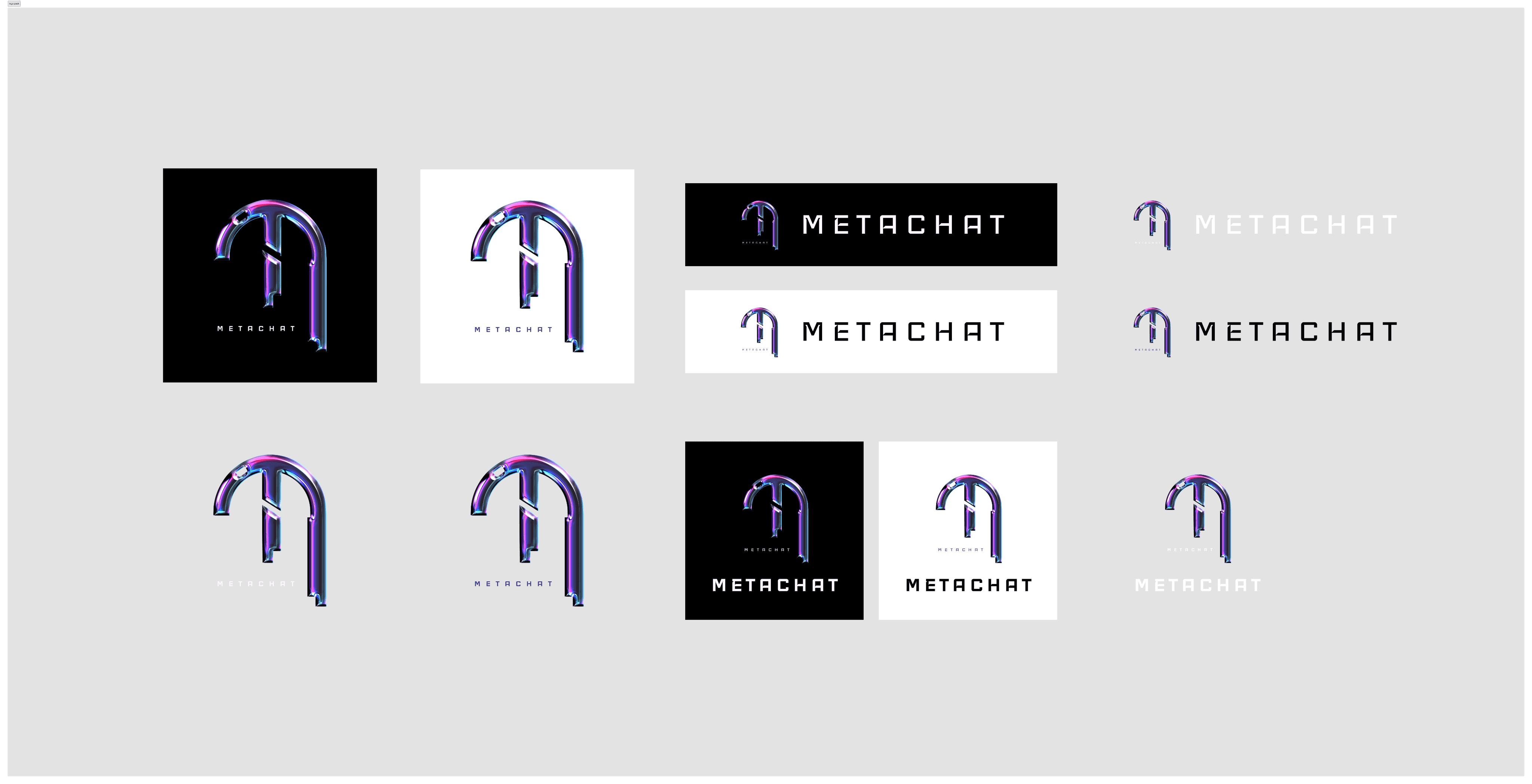 Logo design for MetaChat by VaporAviator, combining dynamic communication visuals with a sleek, professional aesthetic.