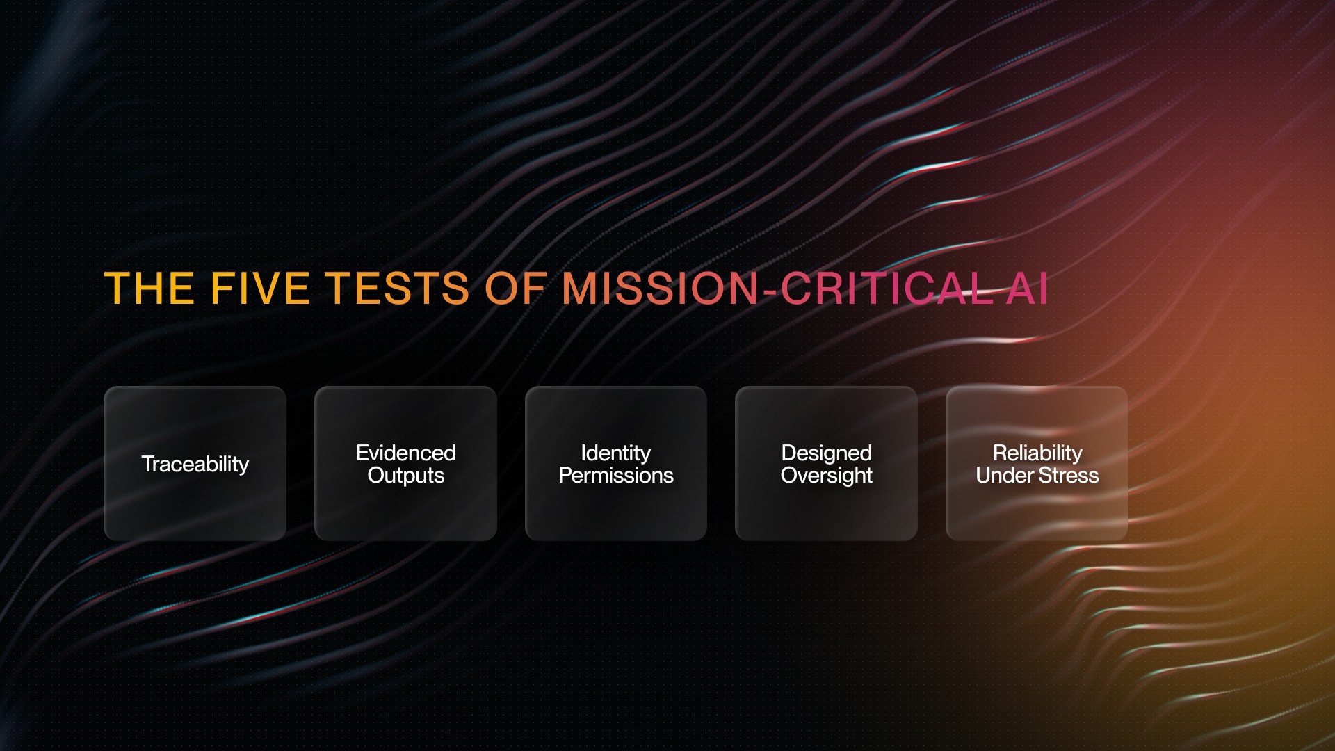 Test 5: Reliability under operational stress