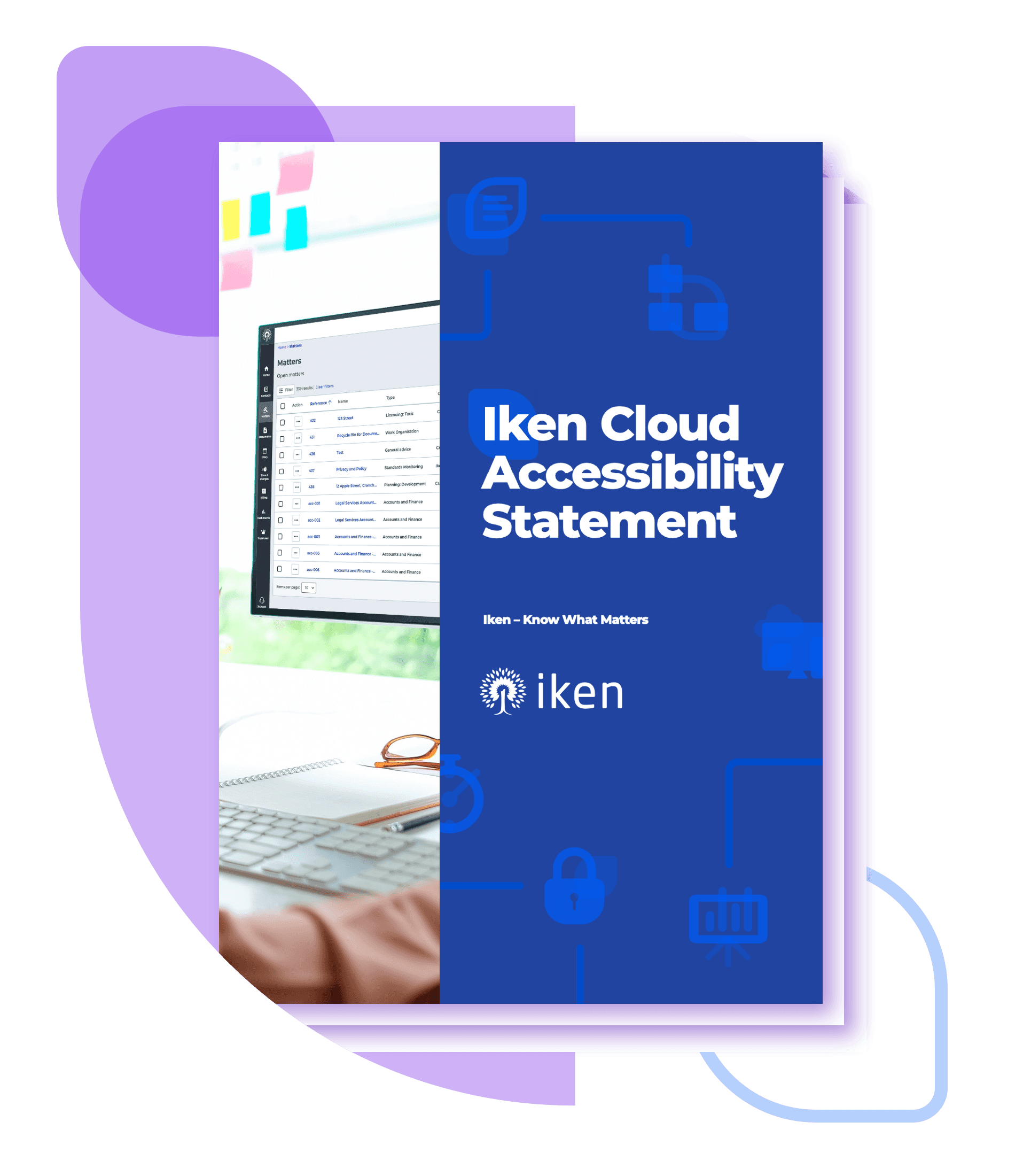 > Iken’s interface Screenshot for t cardiff city council case study about modernising legal management 