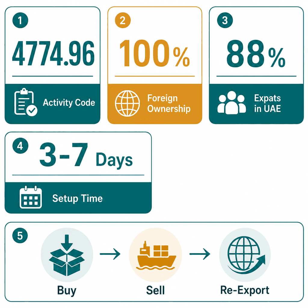 Infographic: Used Household Utensils Trading License in Dubai